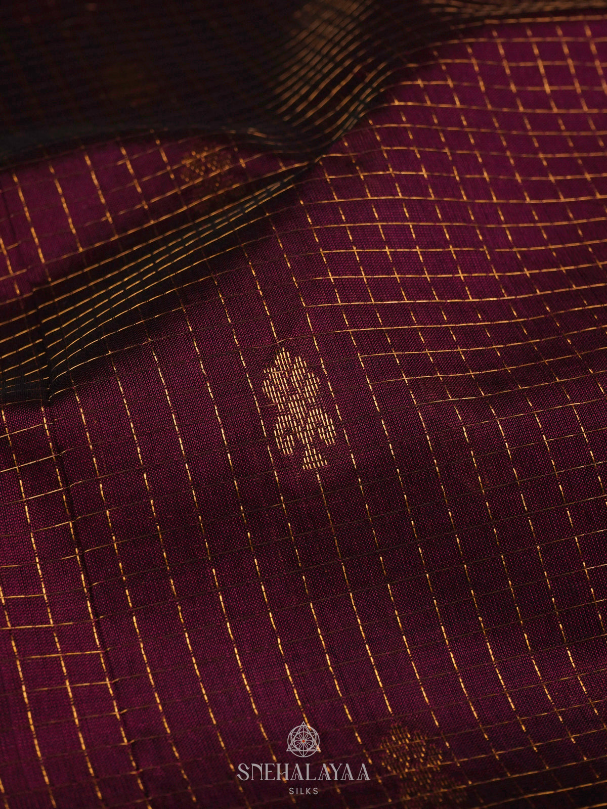 Burgundy Kanchi Silk Cotton Saree