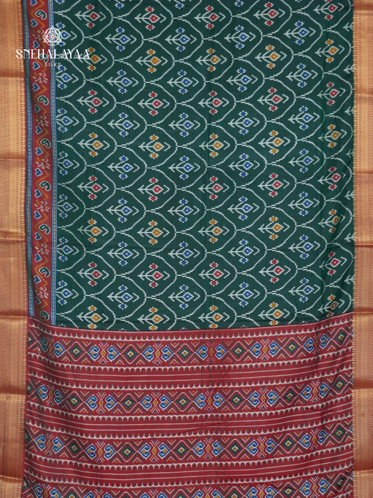 Green Ikat Saree