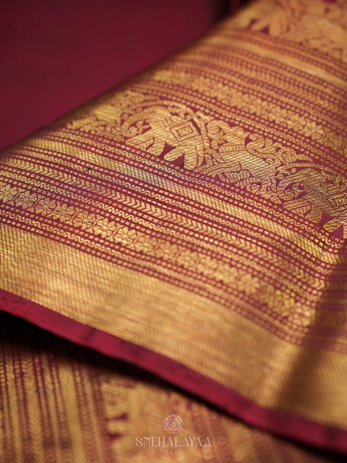 Brown Kanjivaram Silk Saree