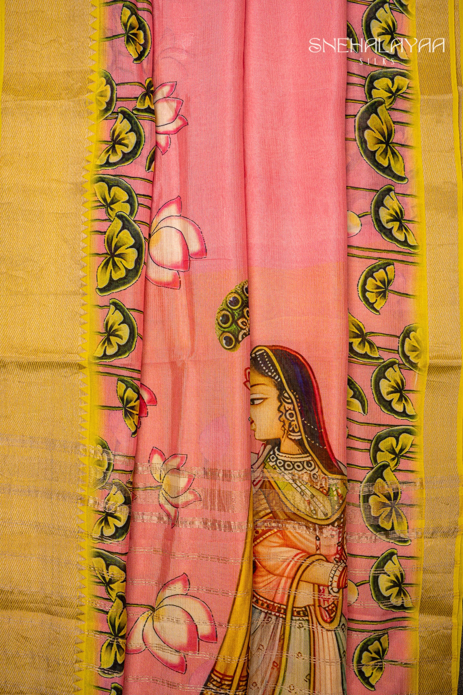 Taffy Pink Mangalgiri Saree