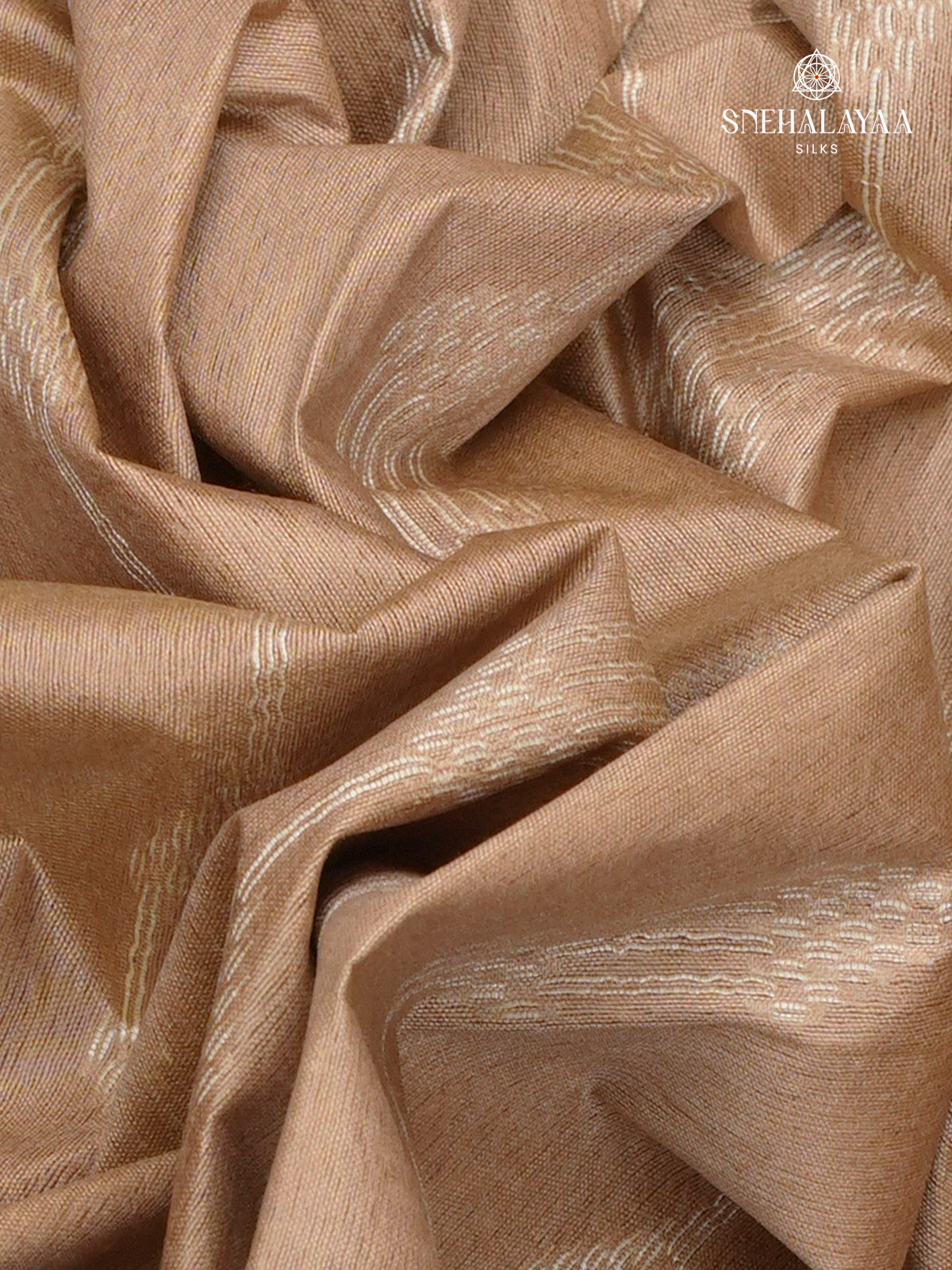 Beige Bamboo Silk Saree