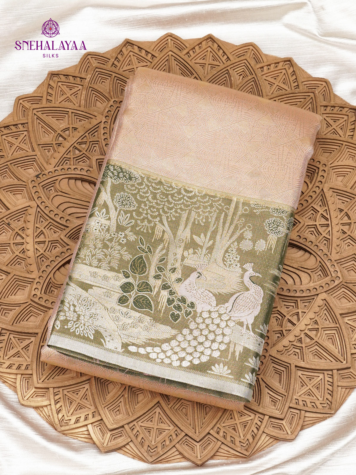 Beige Art Silk Saree