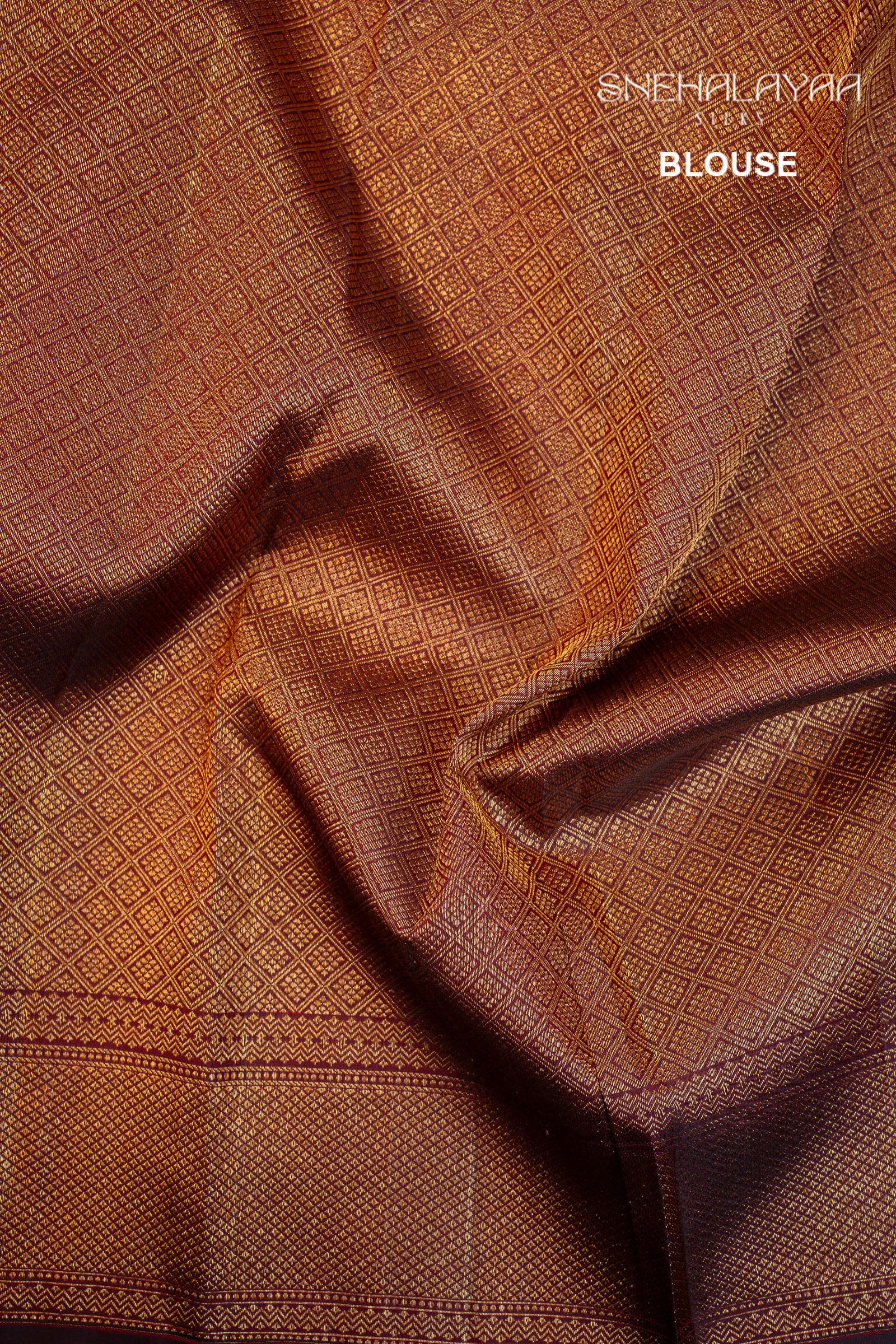 Chocolate Brown Kancheevaram Silk Saree