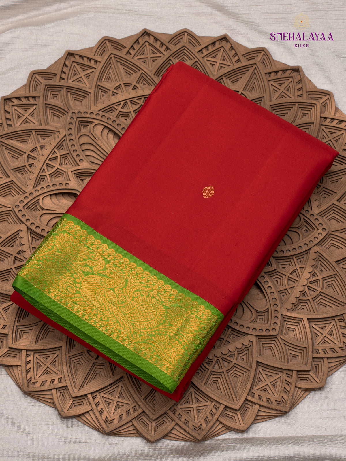 Red Korvai Kanjivaram Silk Saree