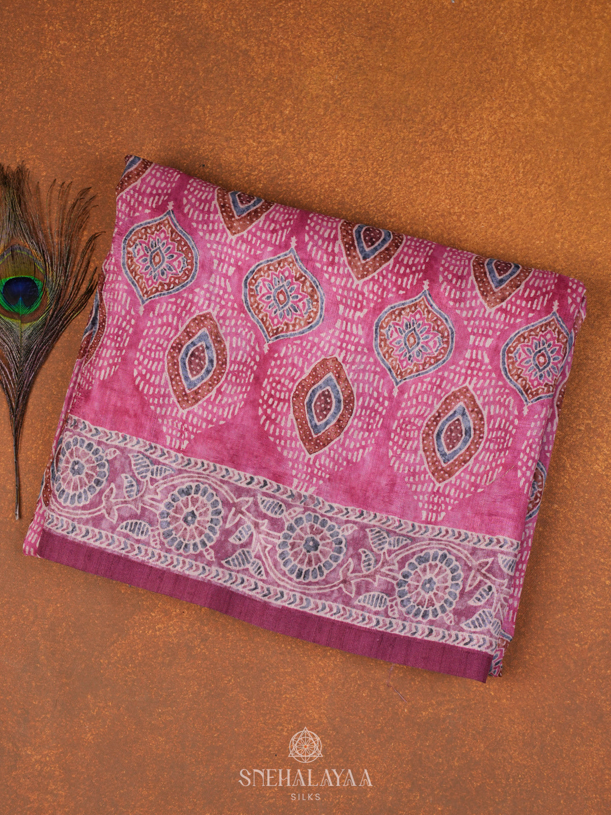 Rani Pink Tussar Saree