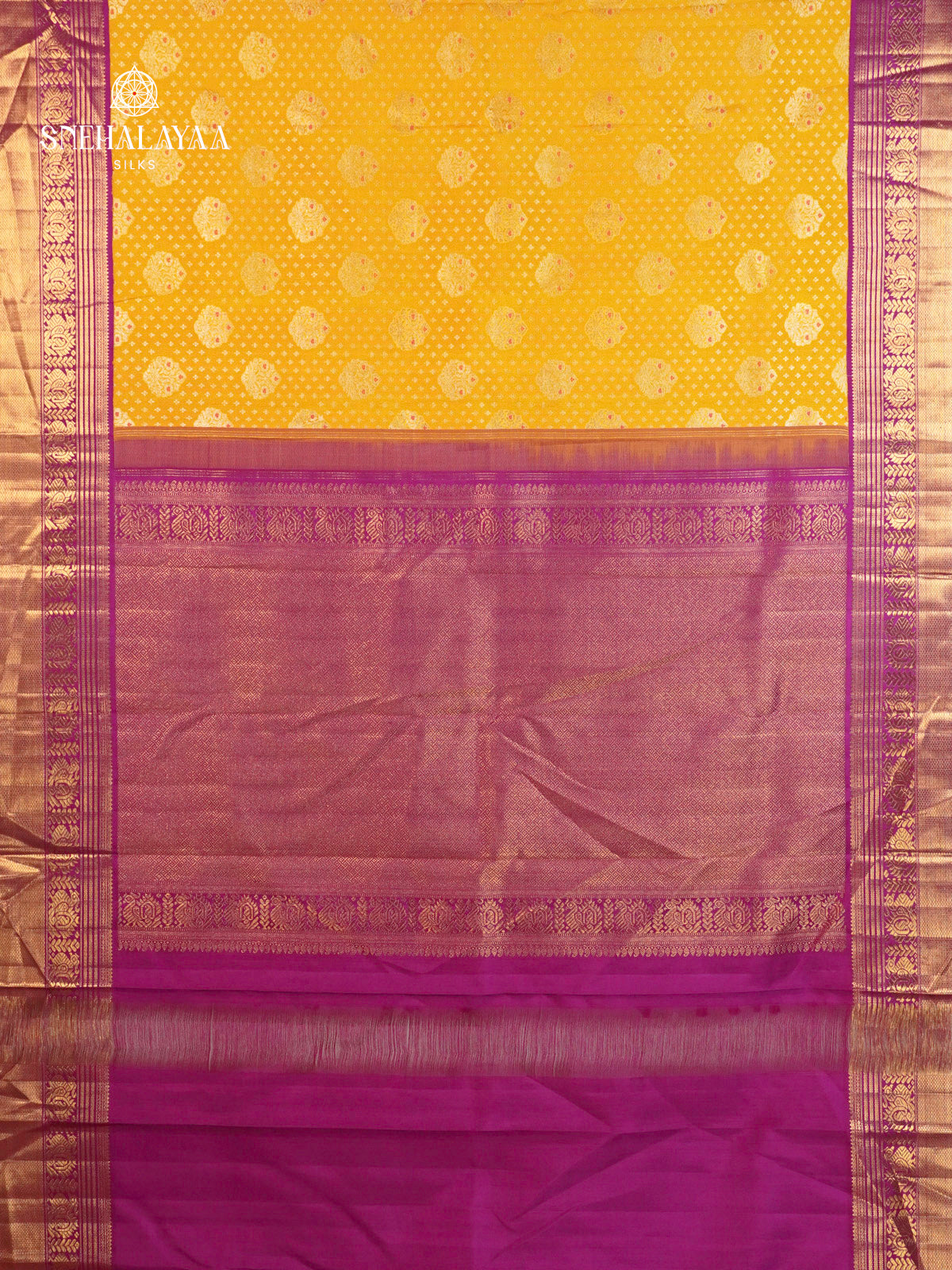 Yellow Kanjivaram Silk Saree