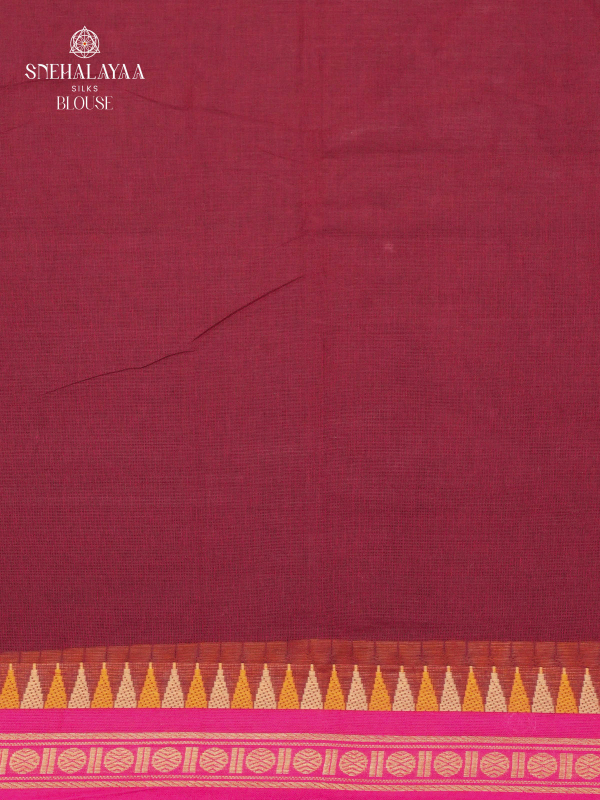 Deep Maroon Chettinad Cotton Saree