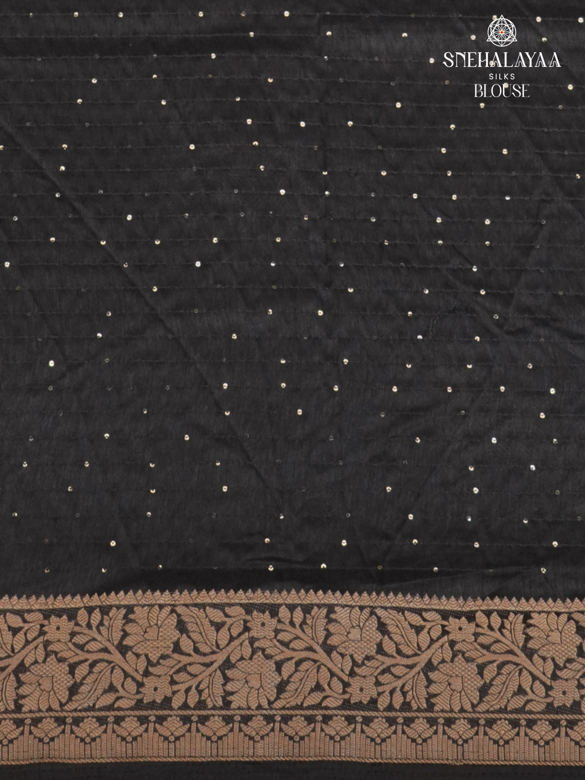 Black Dola Silk Saree