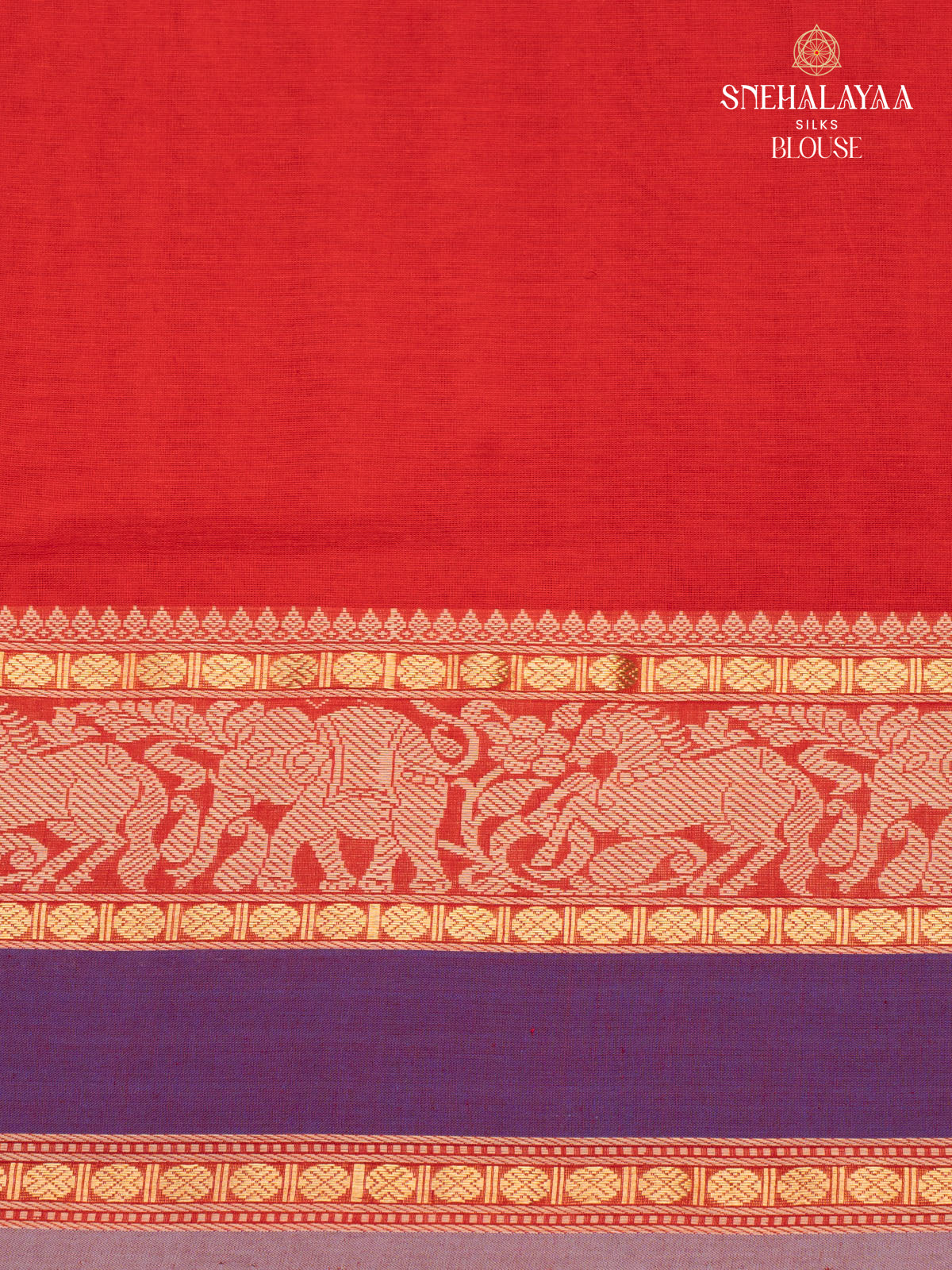 Light Red Kanchi Cotton Saree