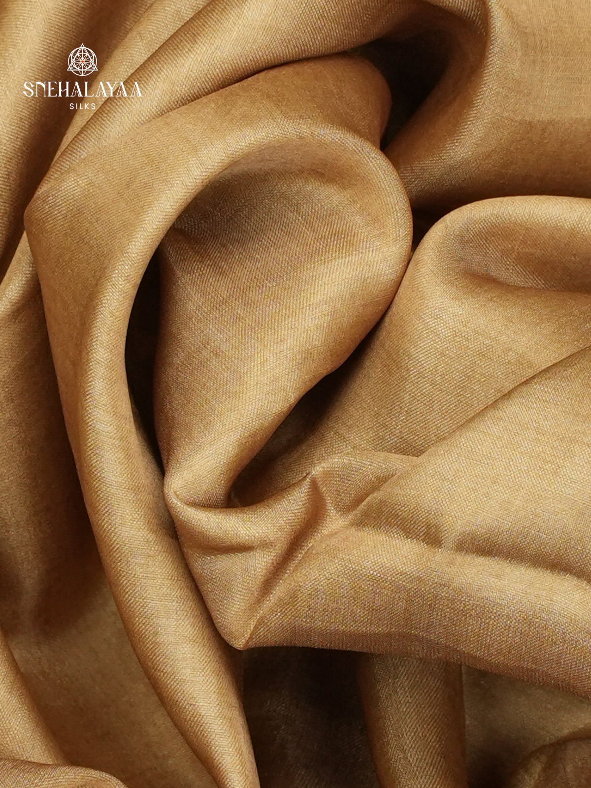 Mustard Tussar Embroidery Saree