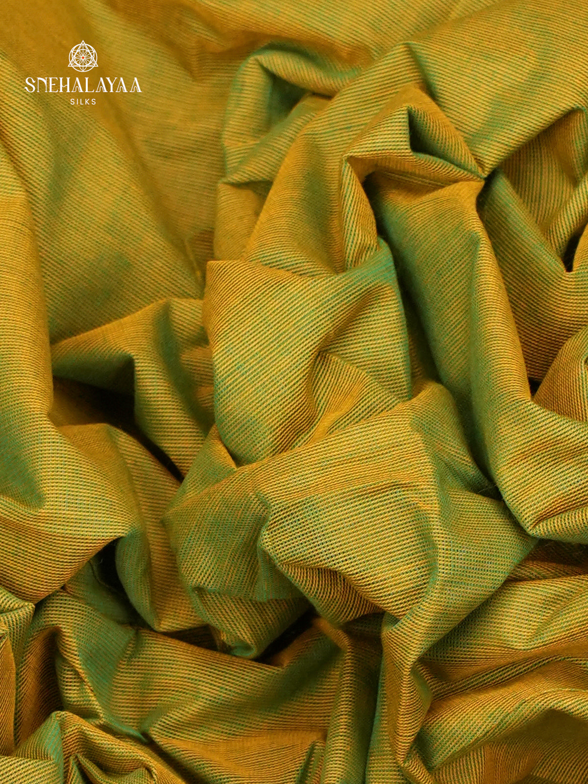 Olive Green Chettinad Cotton Saree