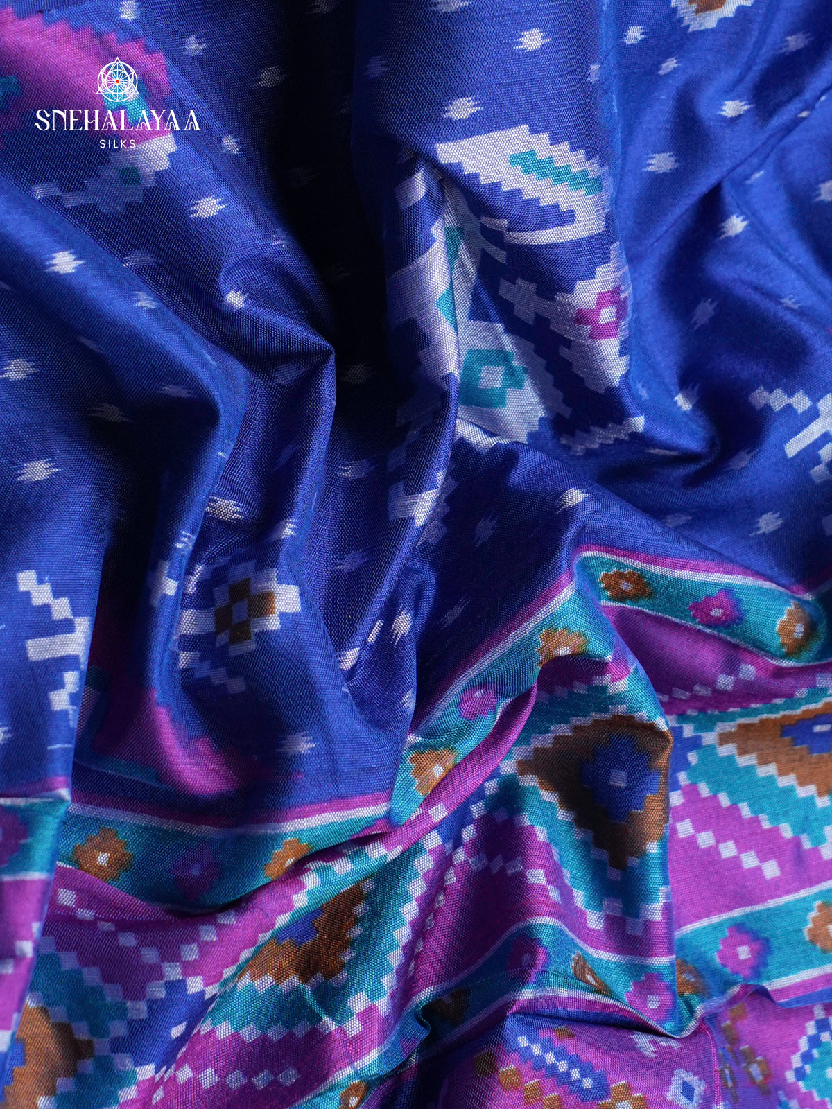 Blue Ikat Saree