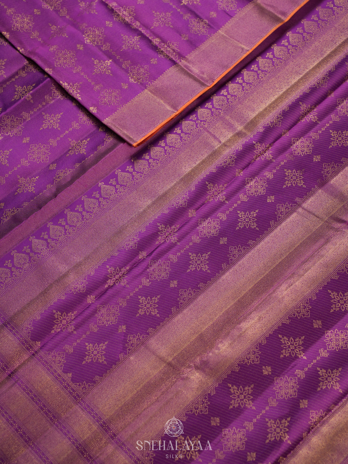 Purple Kanjivaram Silk Saree