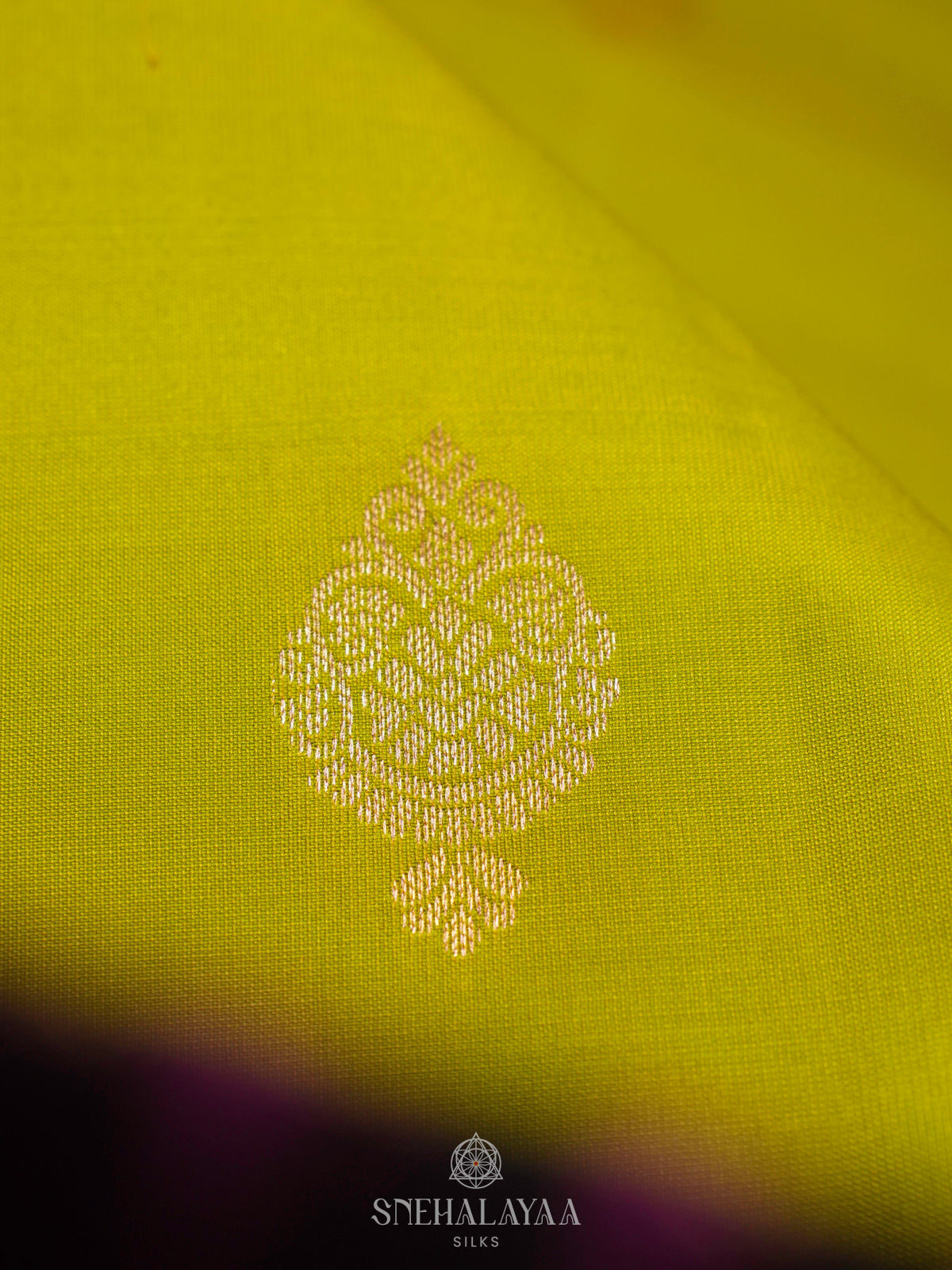Lime Green Kanjivaram Silk Saree