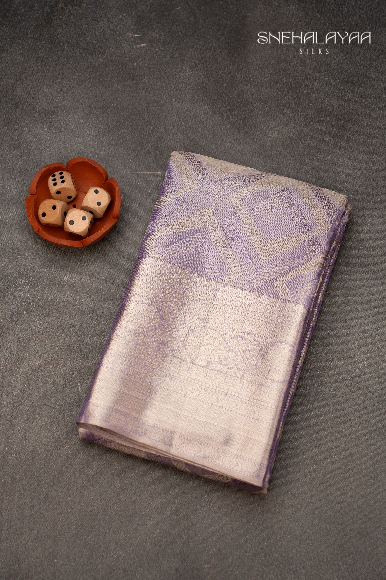 Iris Purple Kancheevaram Silk Saree