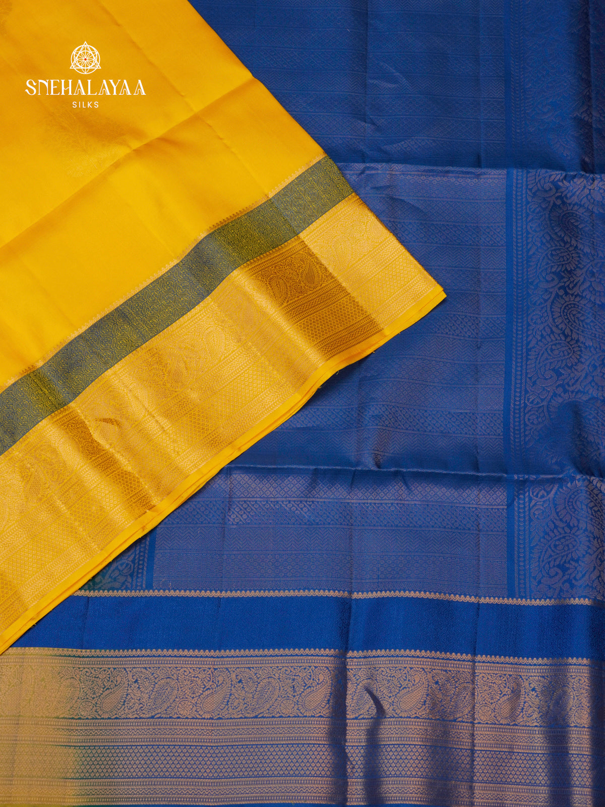 Mango Yellow Soft Silk Saree