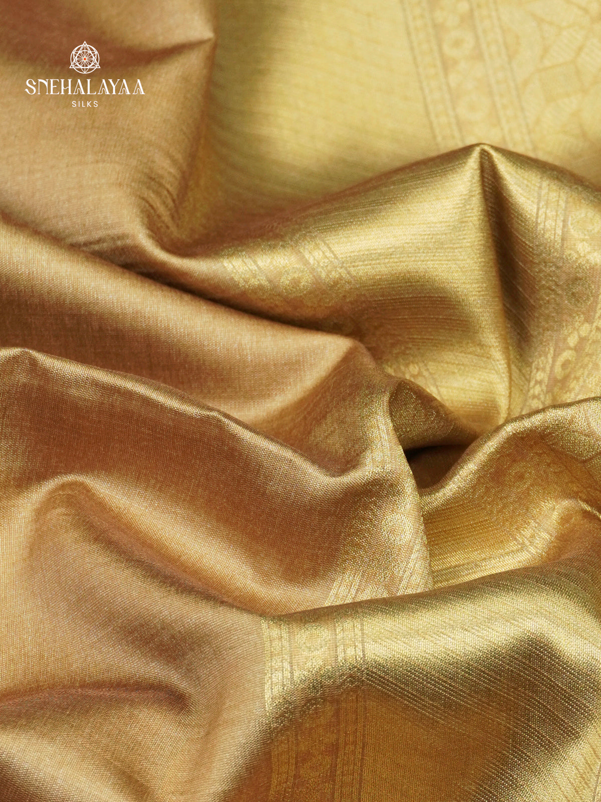 Beige Gold Jute Saree