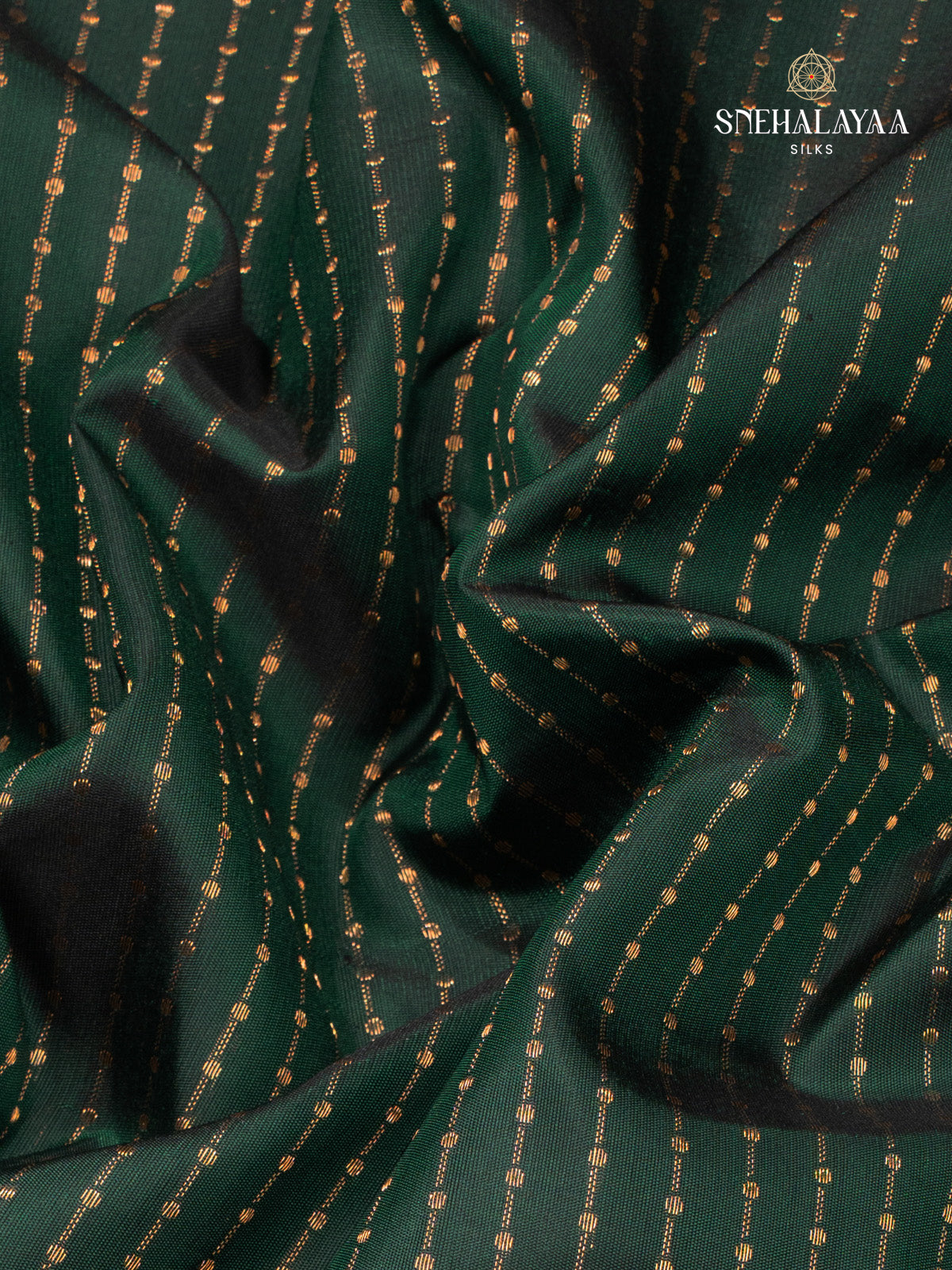 Bottle Green Kanjivaram Silk Saree