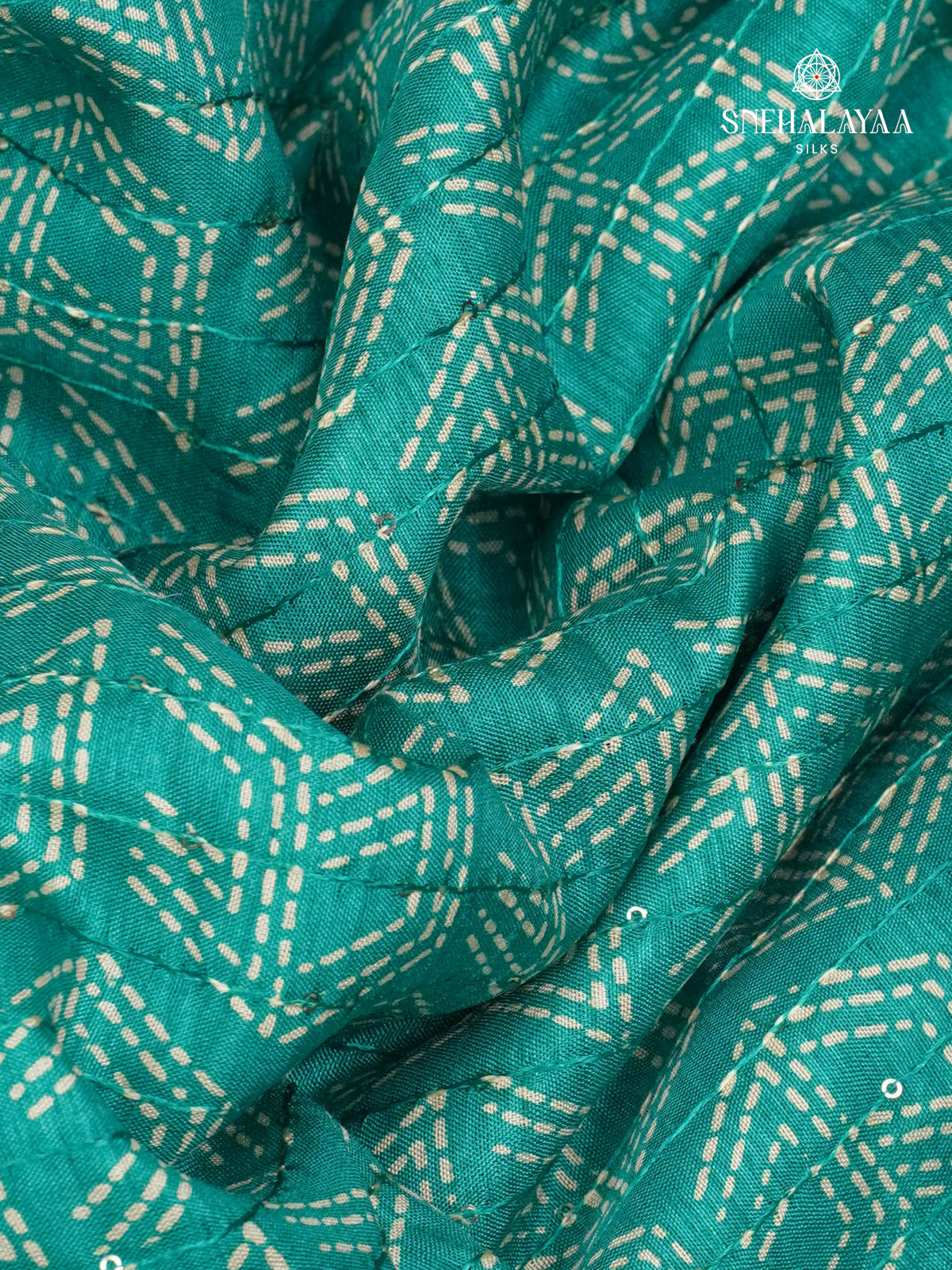 Ocean Blue Dola Silk Saree