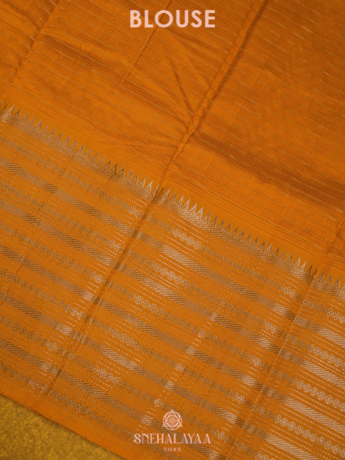 Orange Mangalagiri Silk Cotton Saree