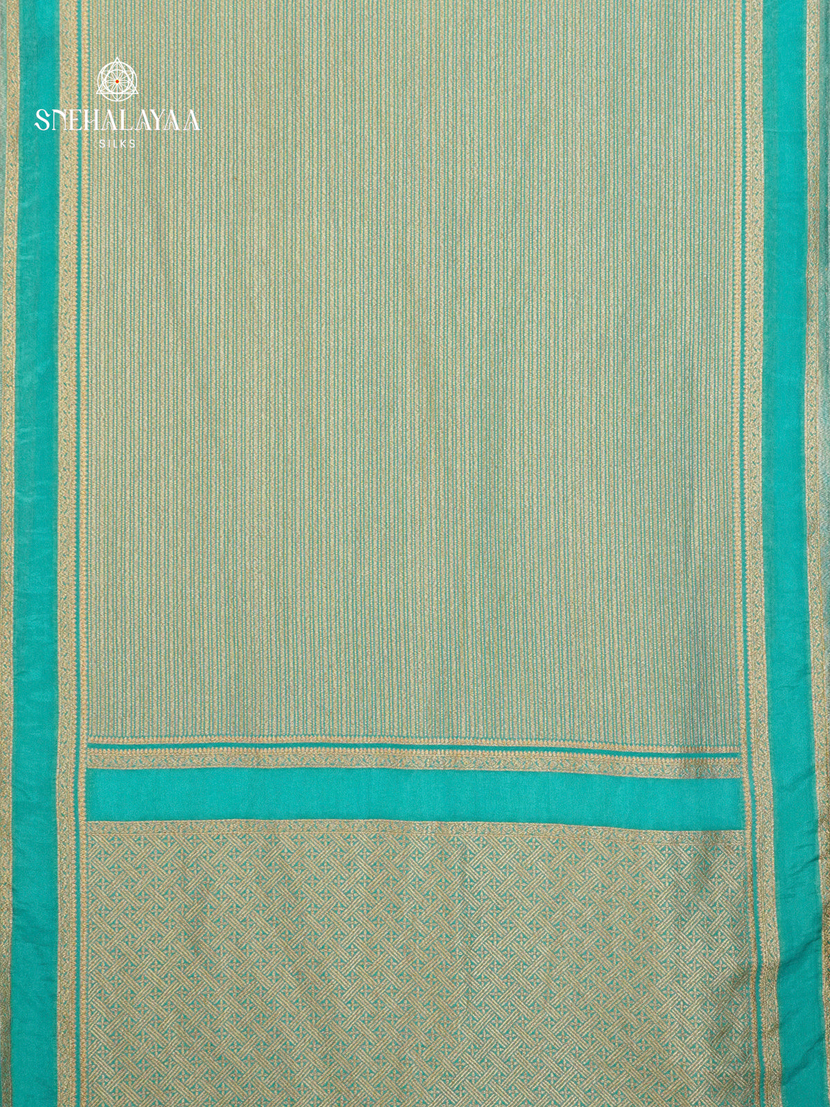 Blue Banaras Crepe Silk Saree