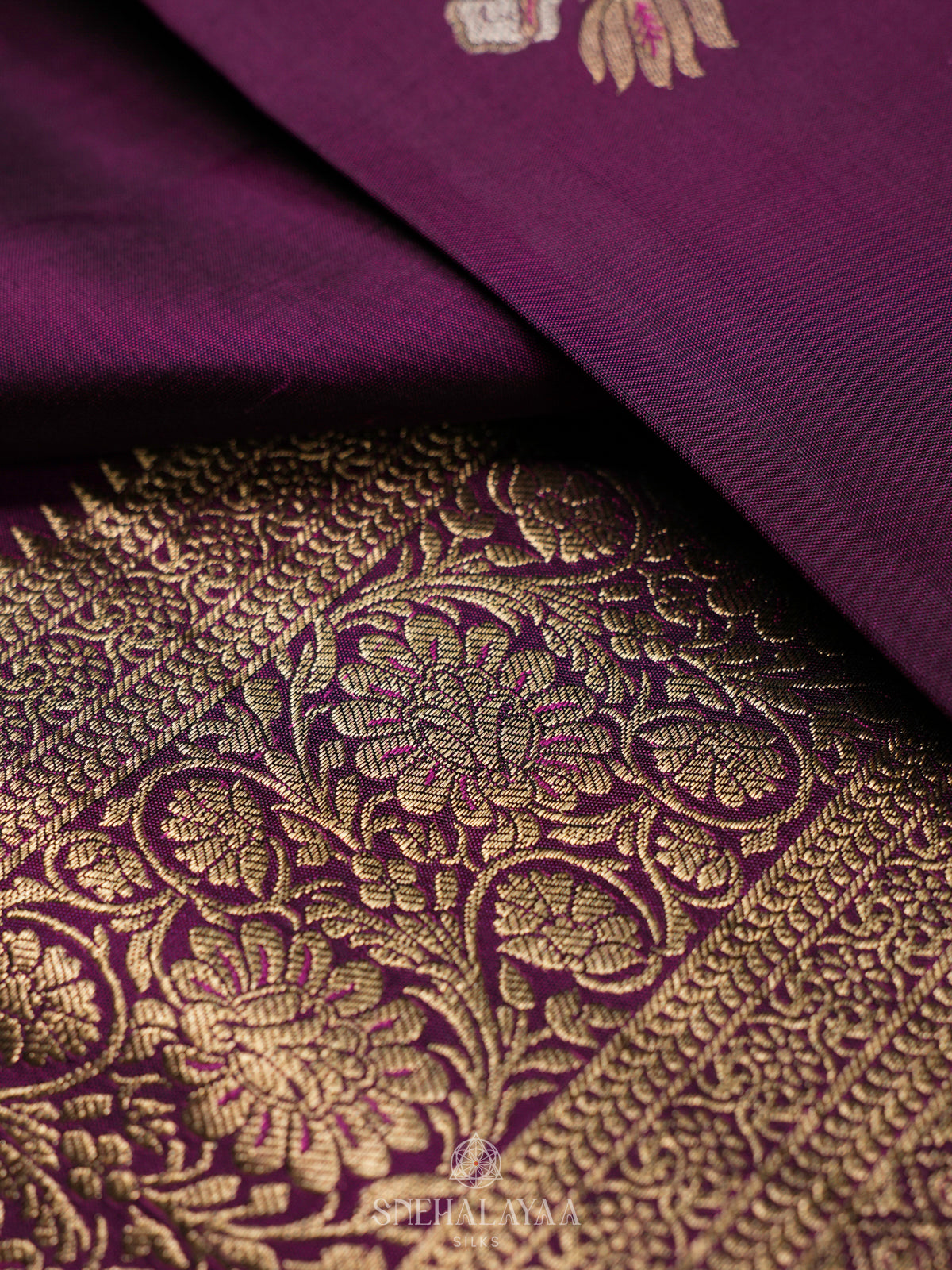 Purple Kanjivaram Silk Saree
