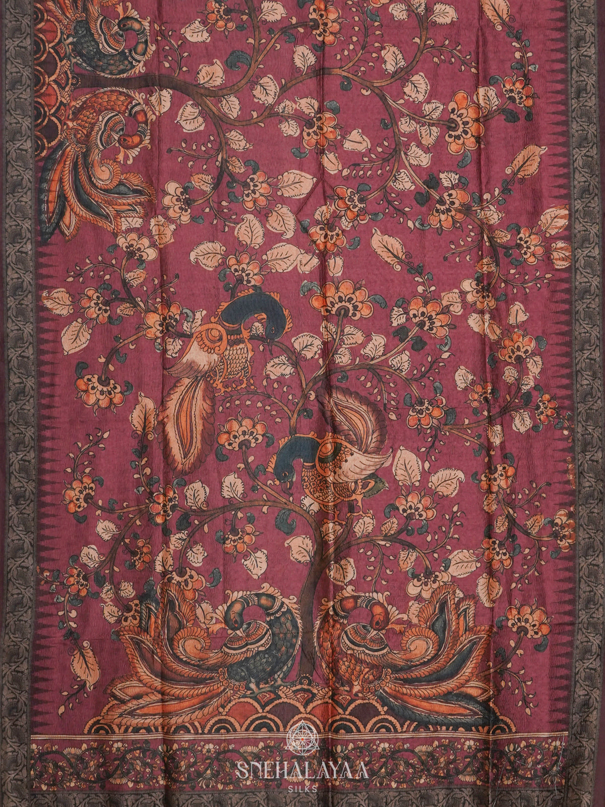 Brown Tussar Saree