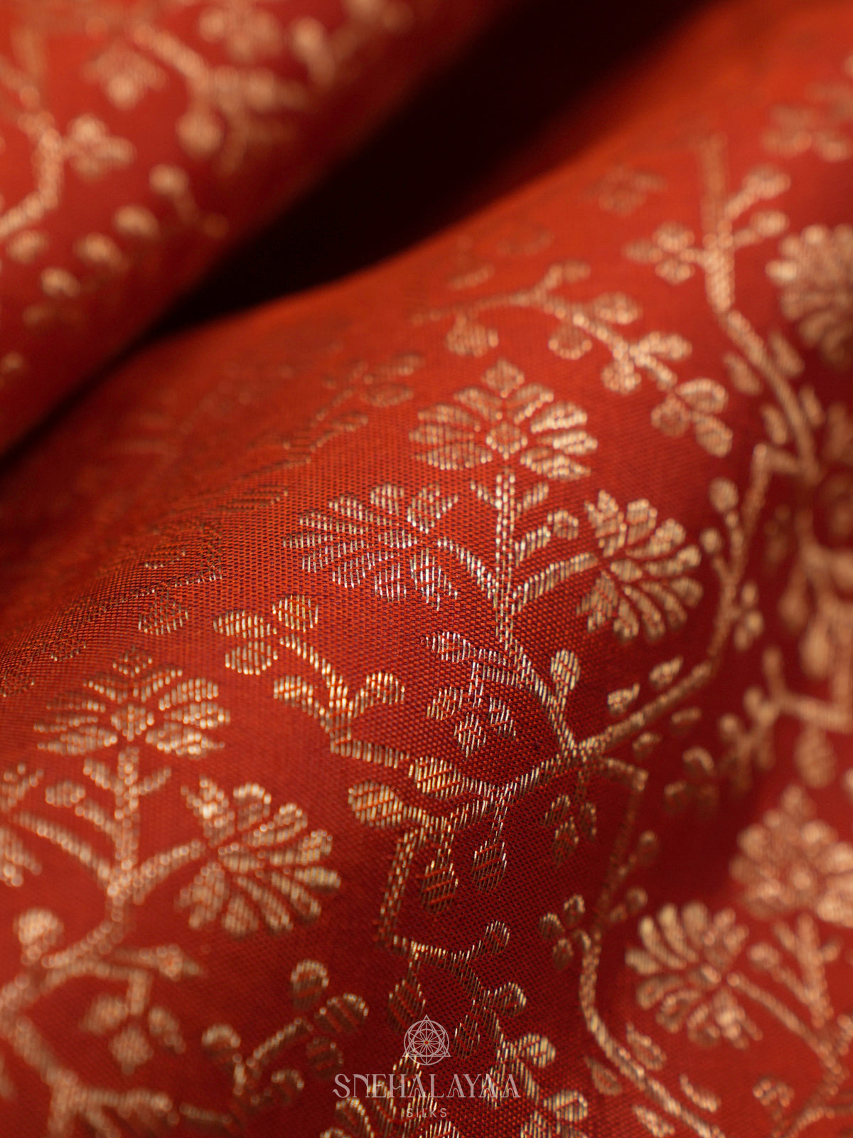 Orange Kanjivaram Silk Saree