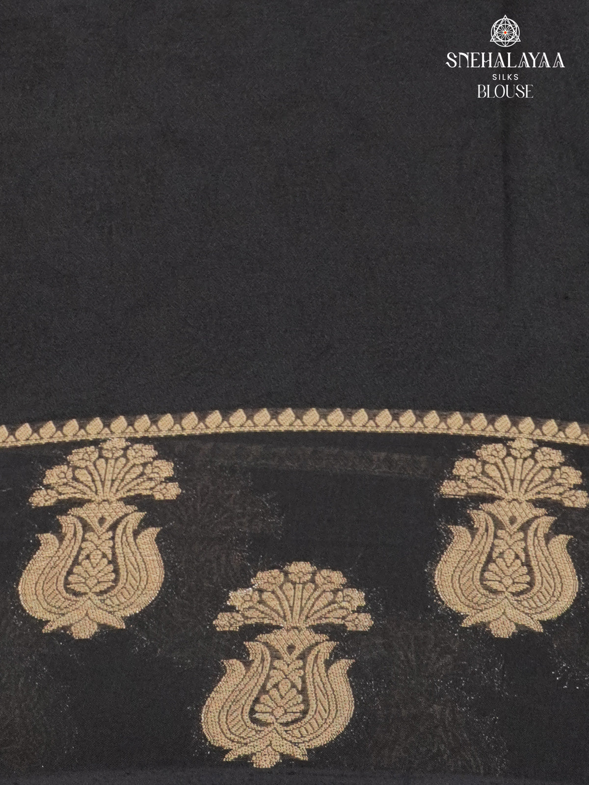 Black Printed Matka Saree