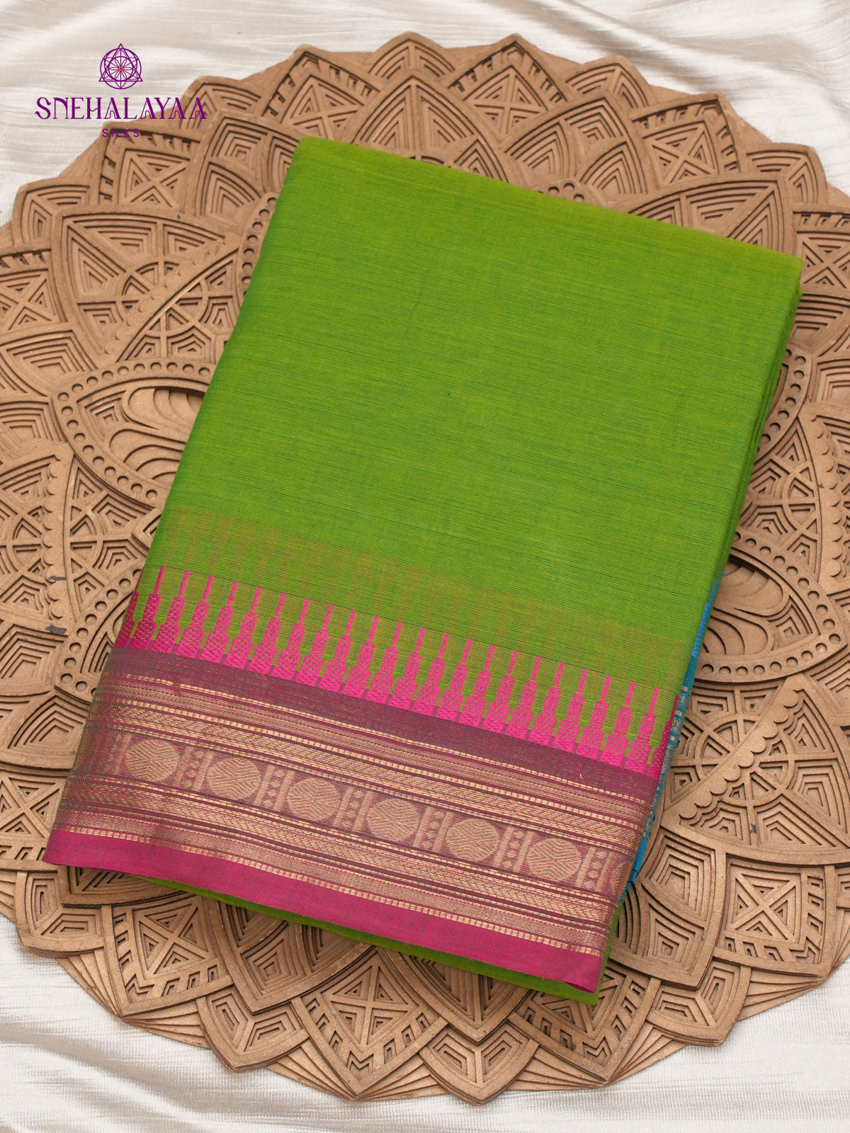 Green Chettinad Cotton Saree