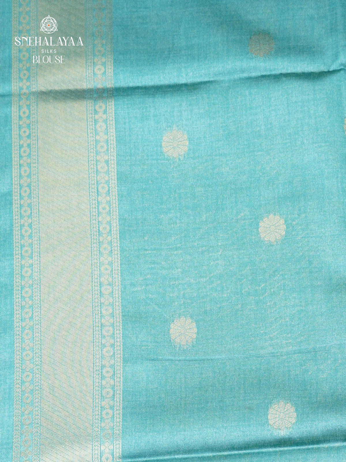 Ocean Blue Jute Saree