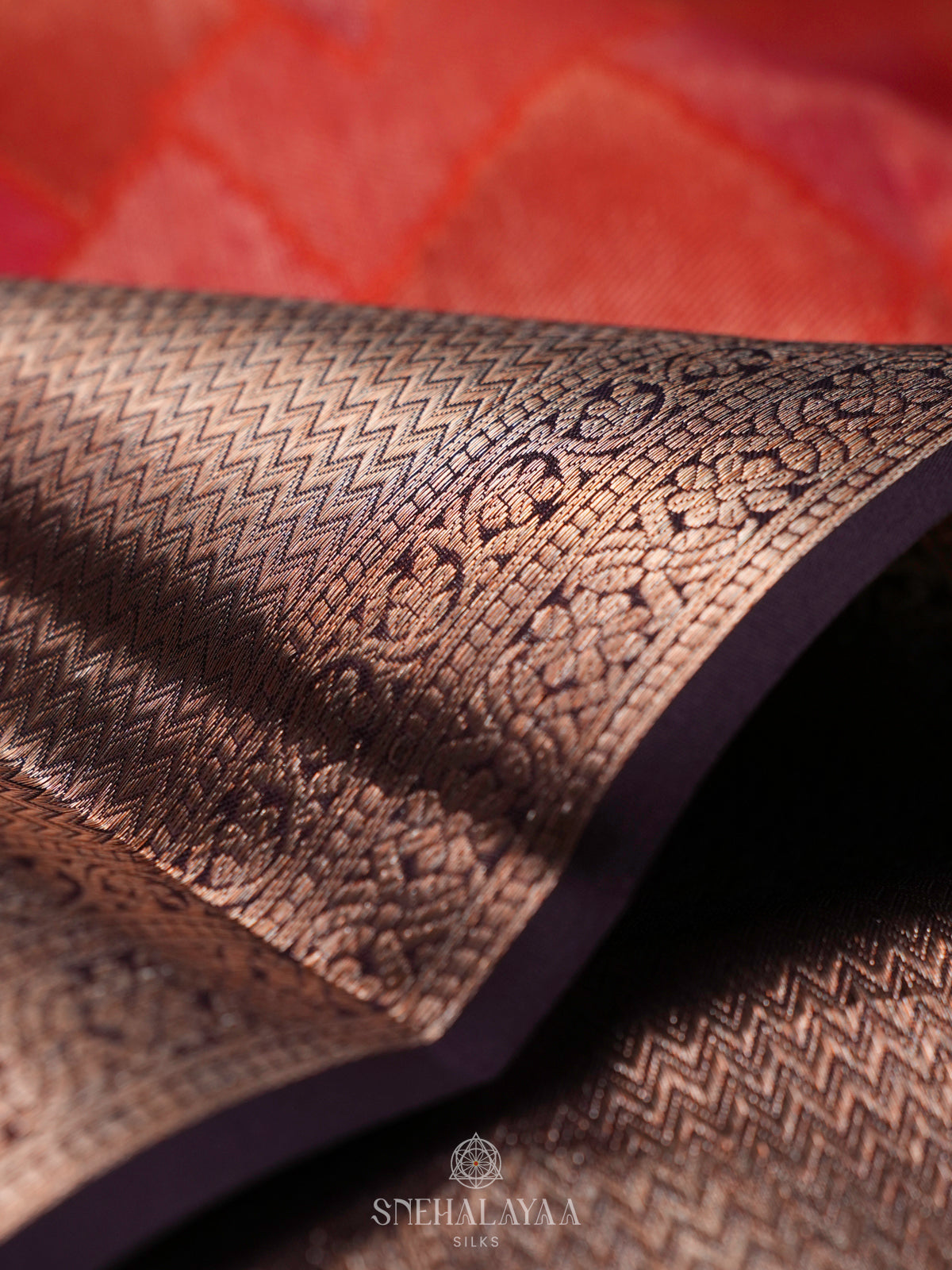 Orange Kanjivaram Silk Saree