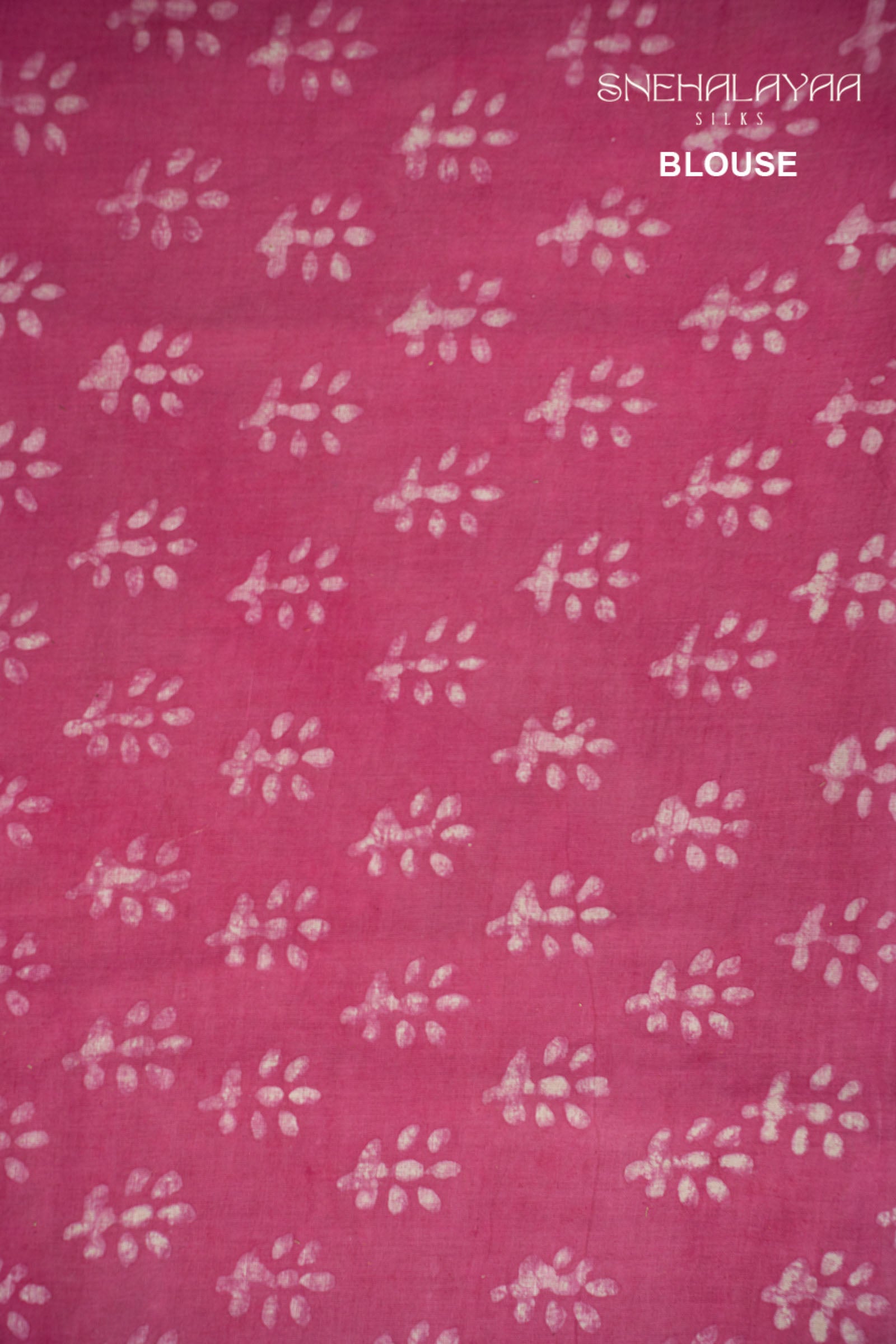 Fuchsia Pink Jaipur Cotton Saree