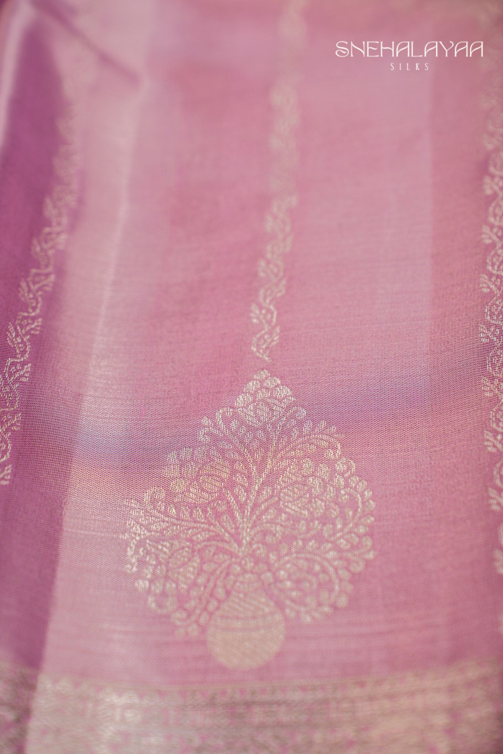 Lavender Kancheevaram Silk Saree