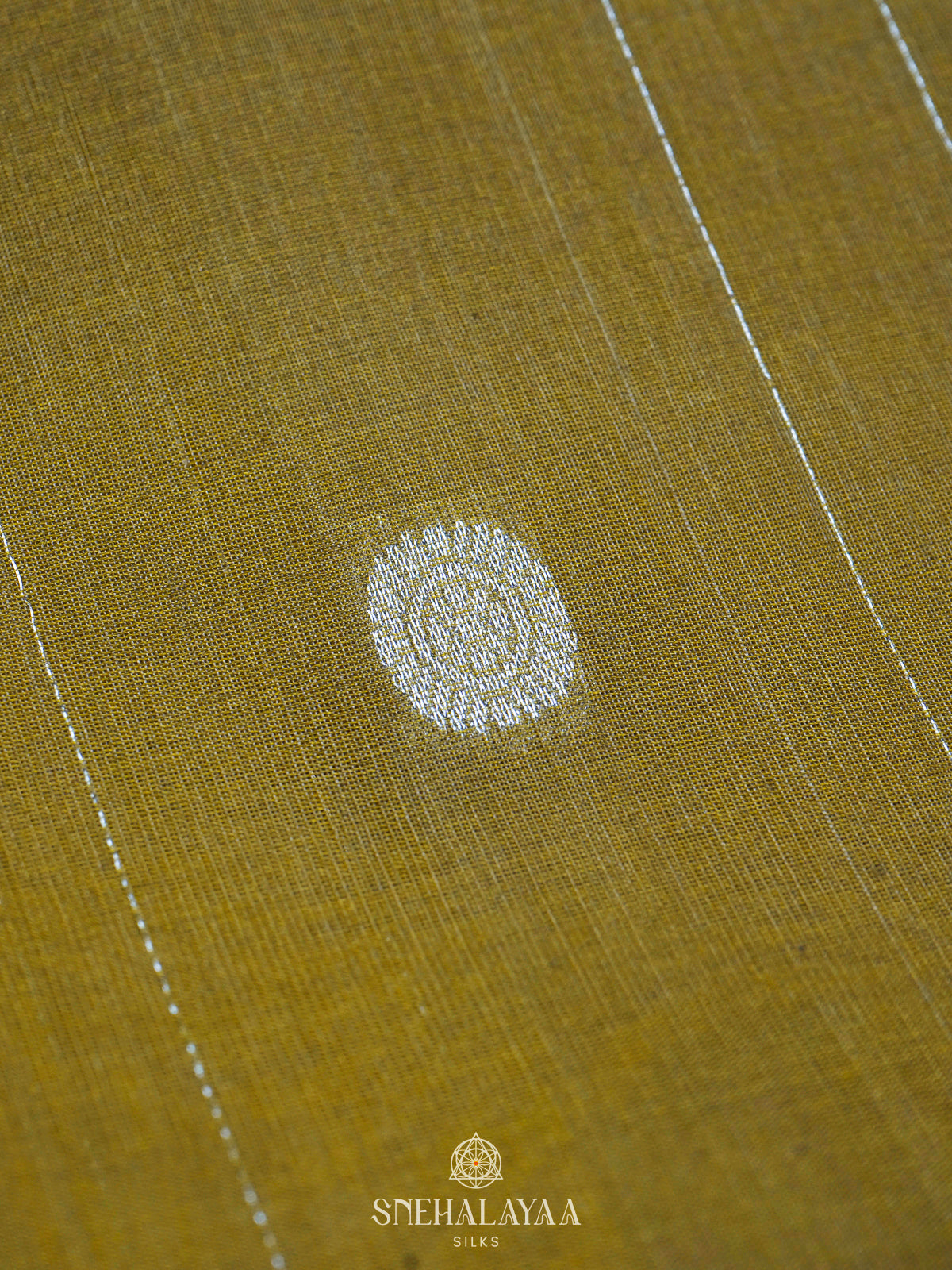 Olive Green Kora Silk Cotton Saree