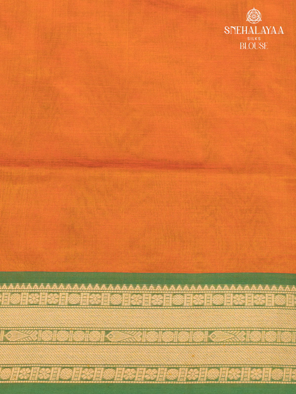Orange Kanchi Silk Cotton Saree