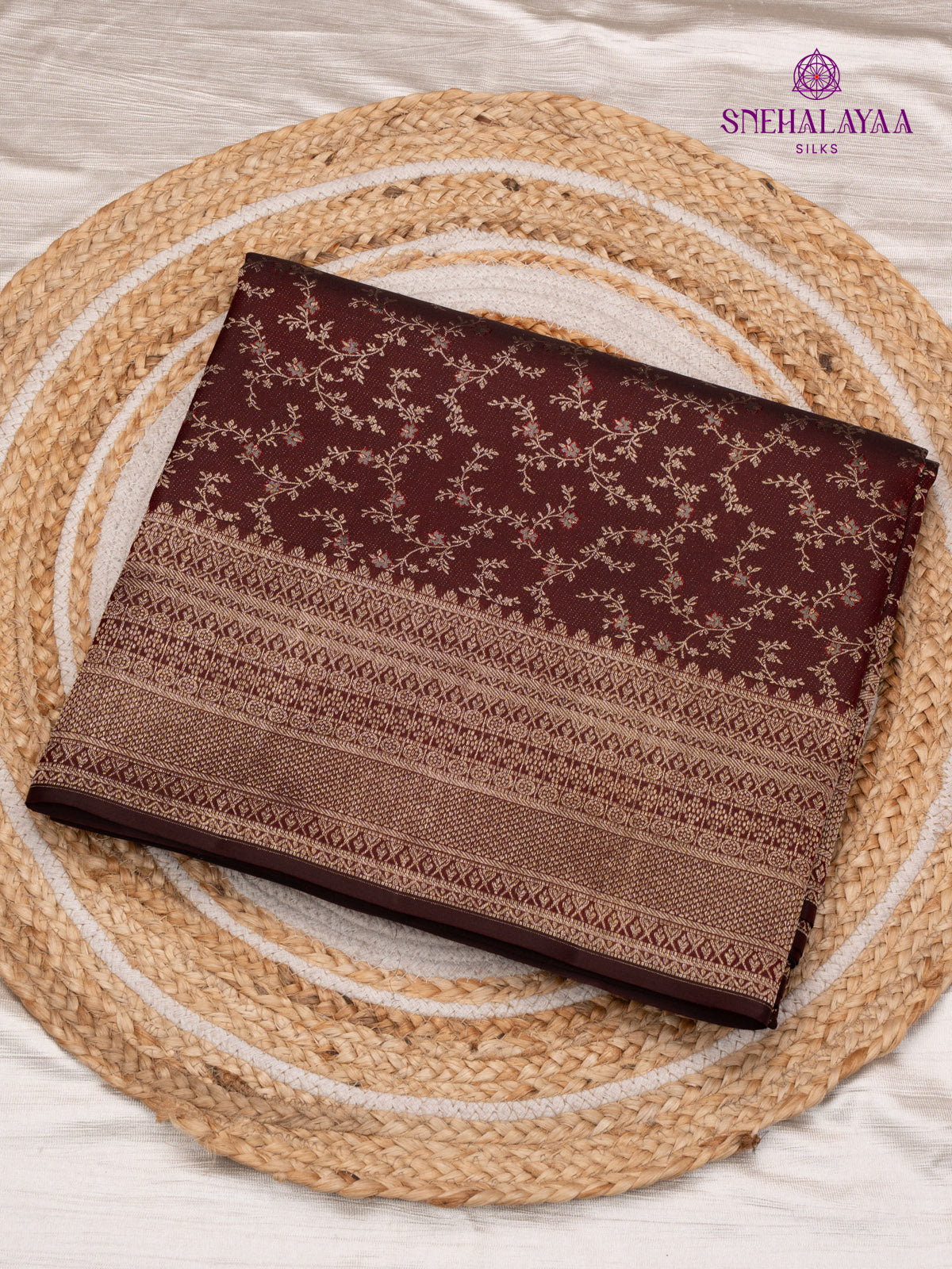 Brown Kanjivaram Silk Saree