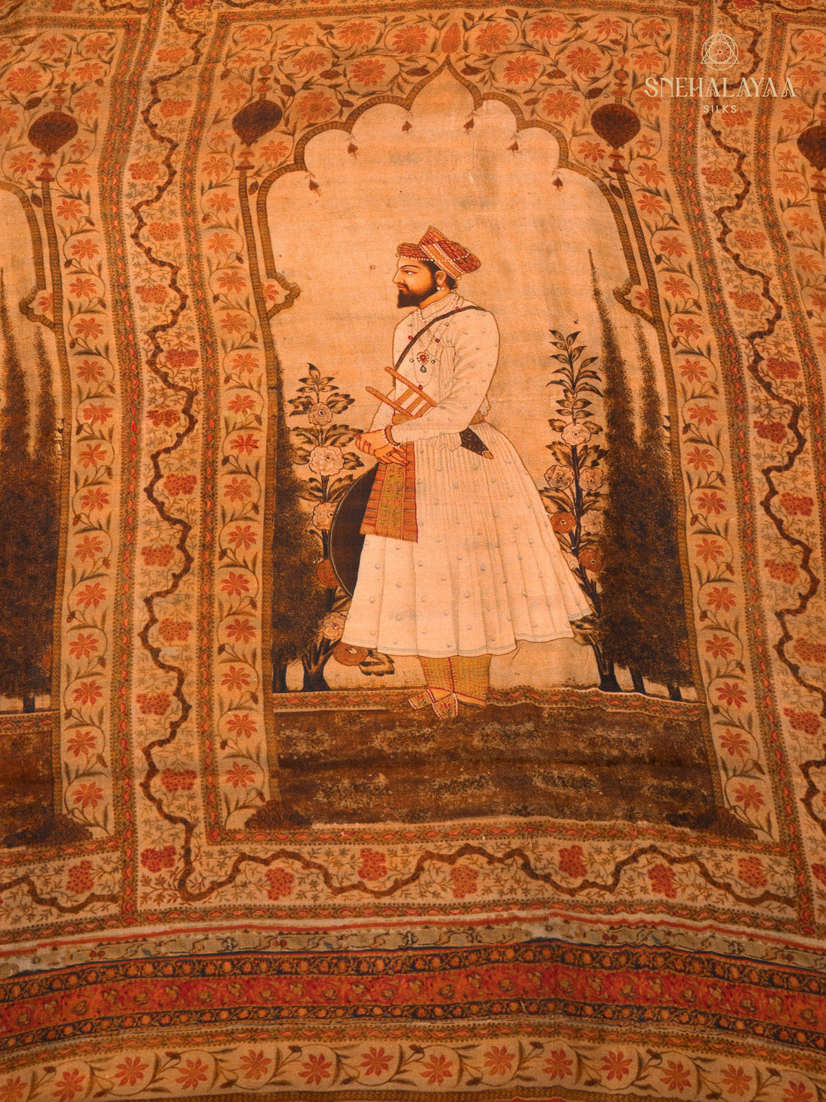 Mustard Tussar Saree