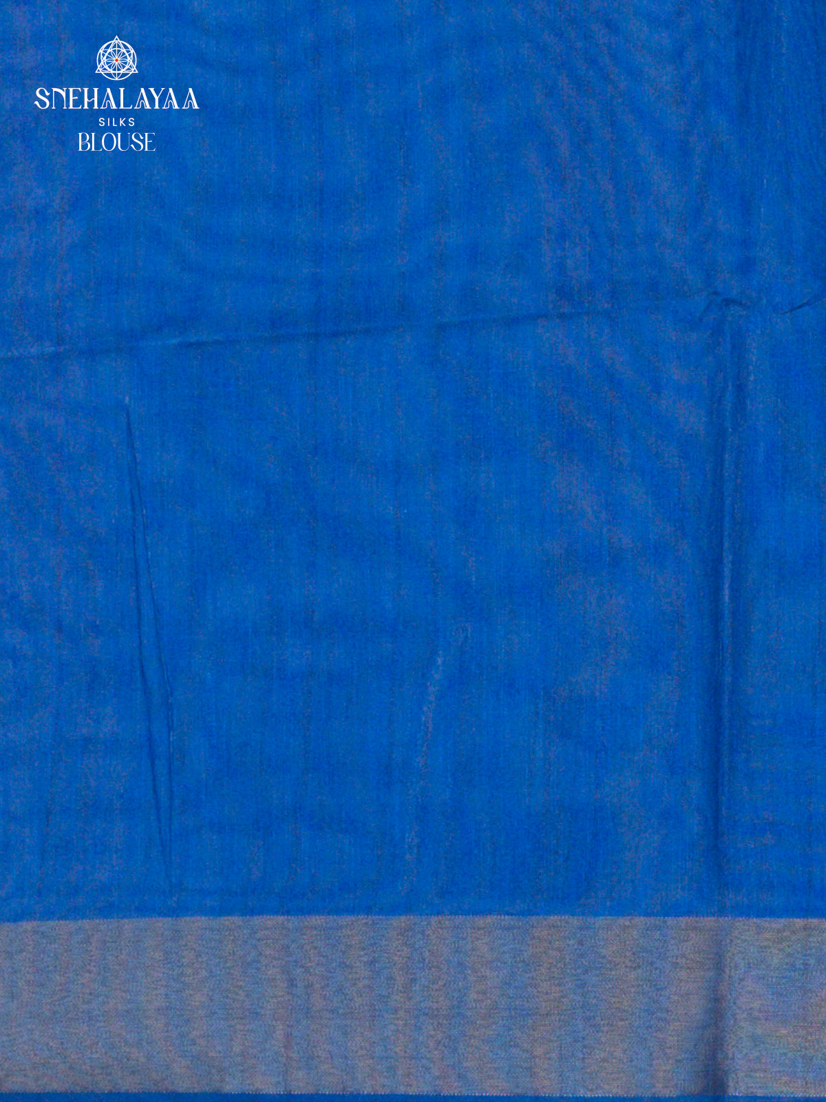 Beige With Blue Border Tussar Saree