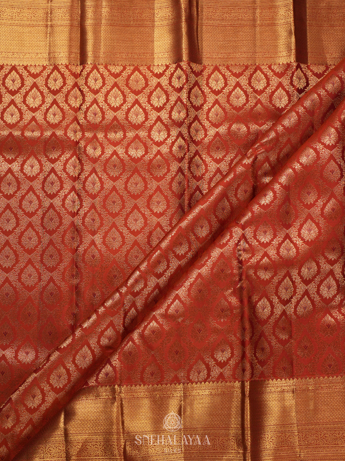 Orange Kanjivaram Silk Saree