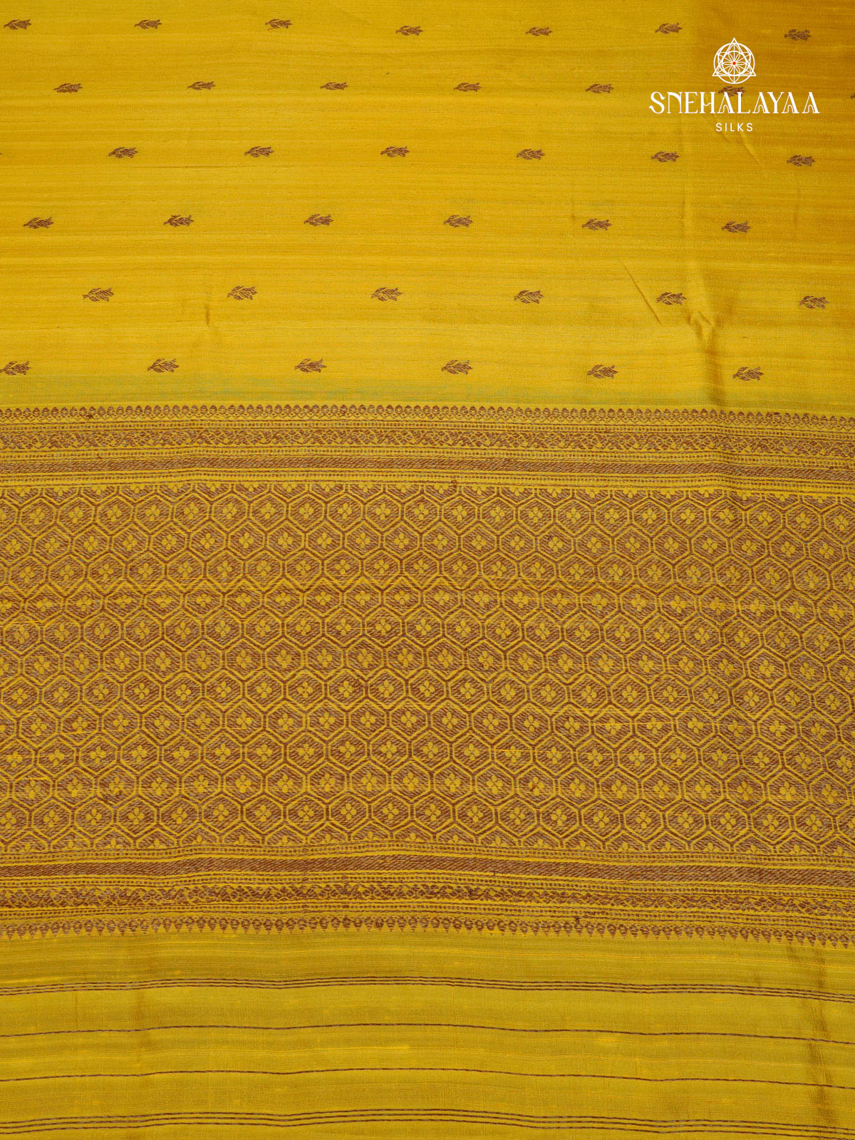 Yellow Banaras Raw Silk Saree