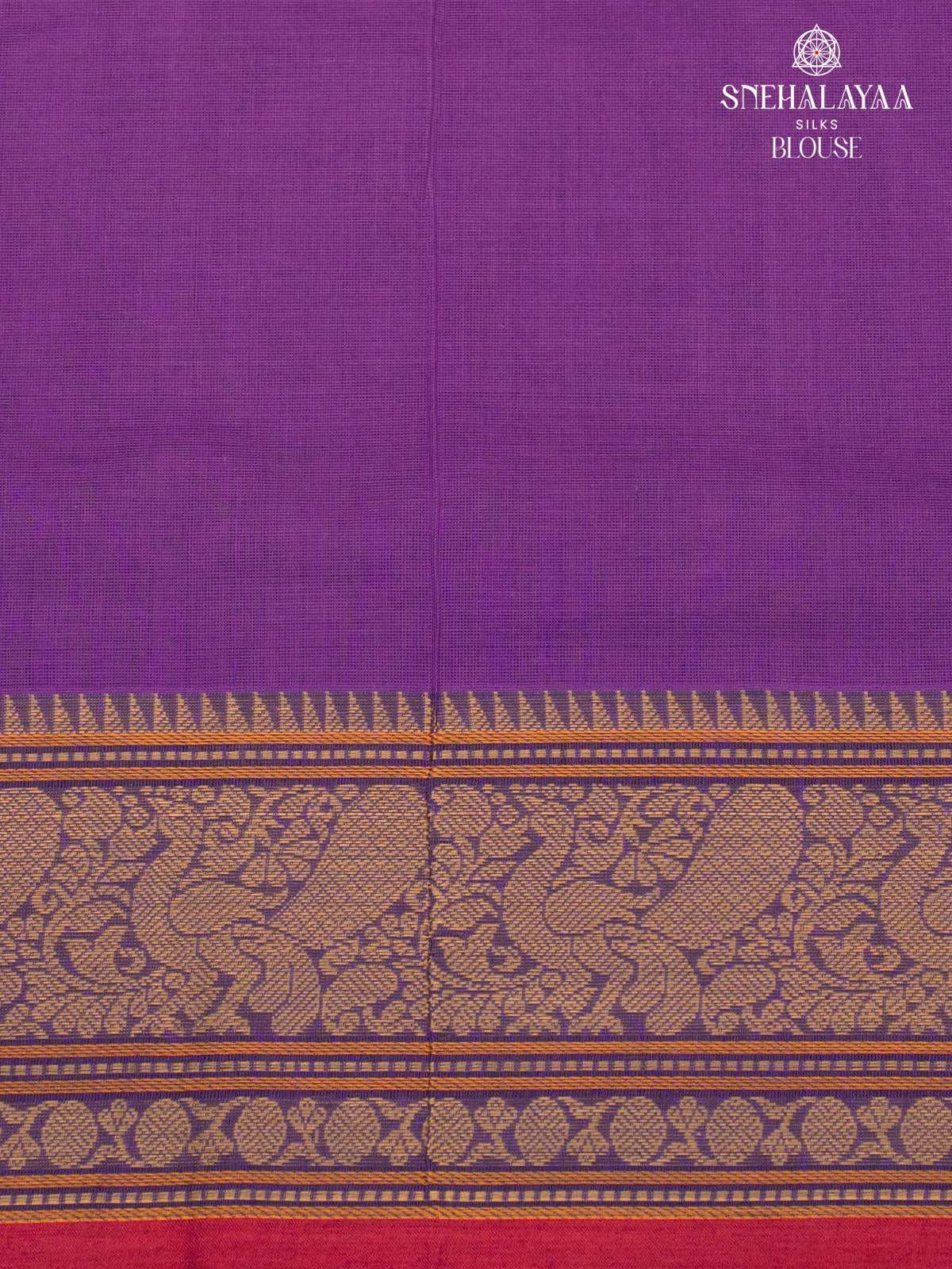 Purple Pure Kanchi Cotton Saree