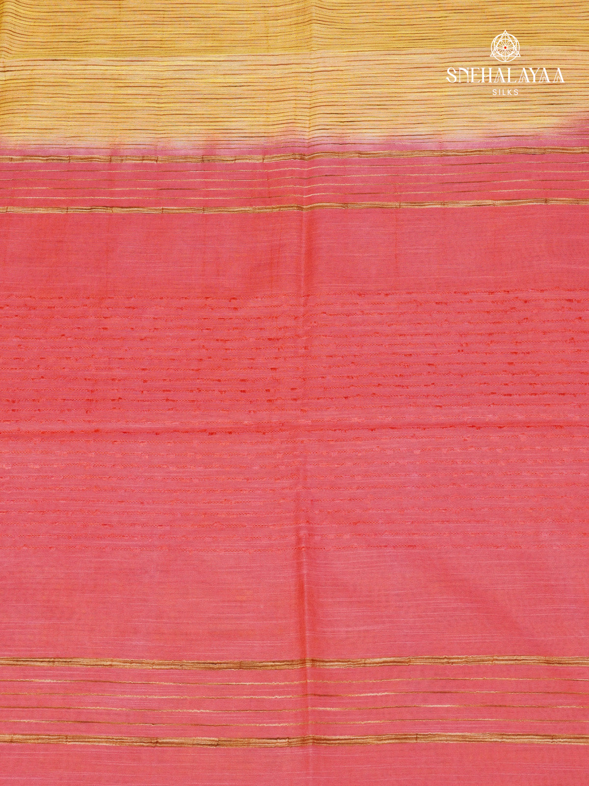 Yellow Bamboo Silk Saree