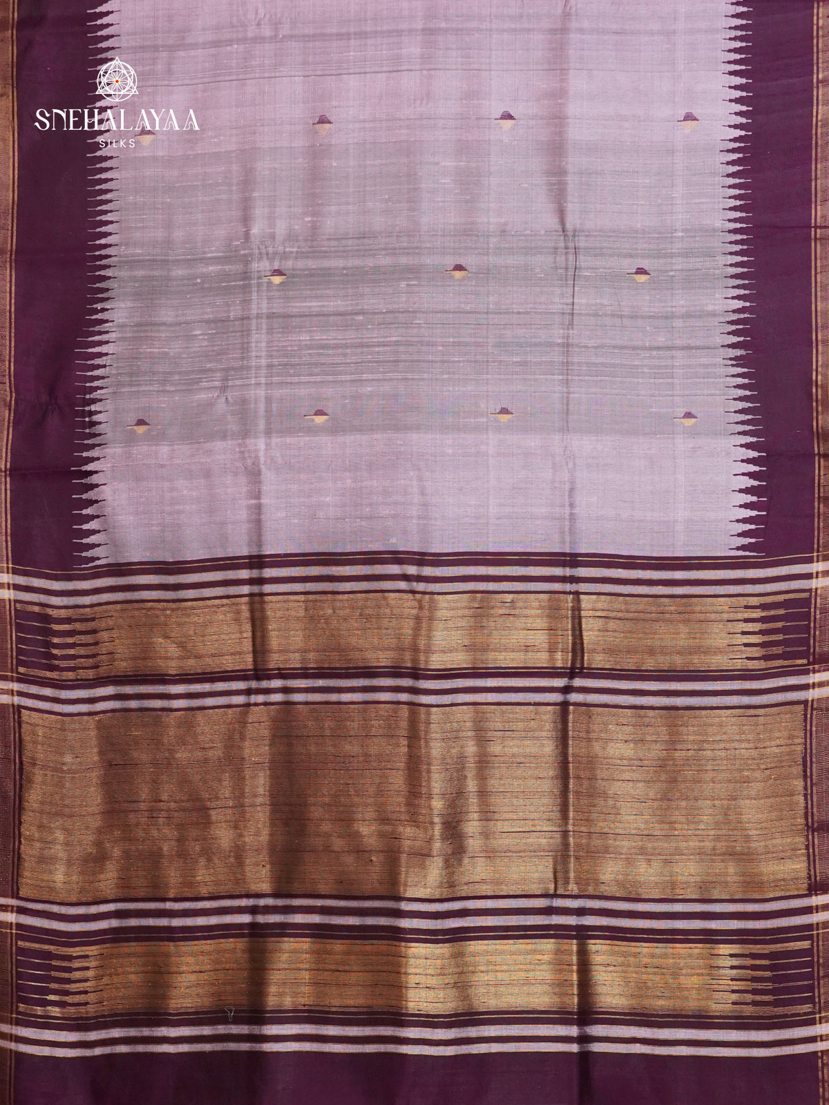 Lilac Dupion Silk Saree