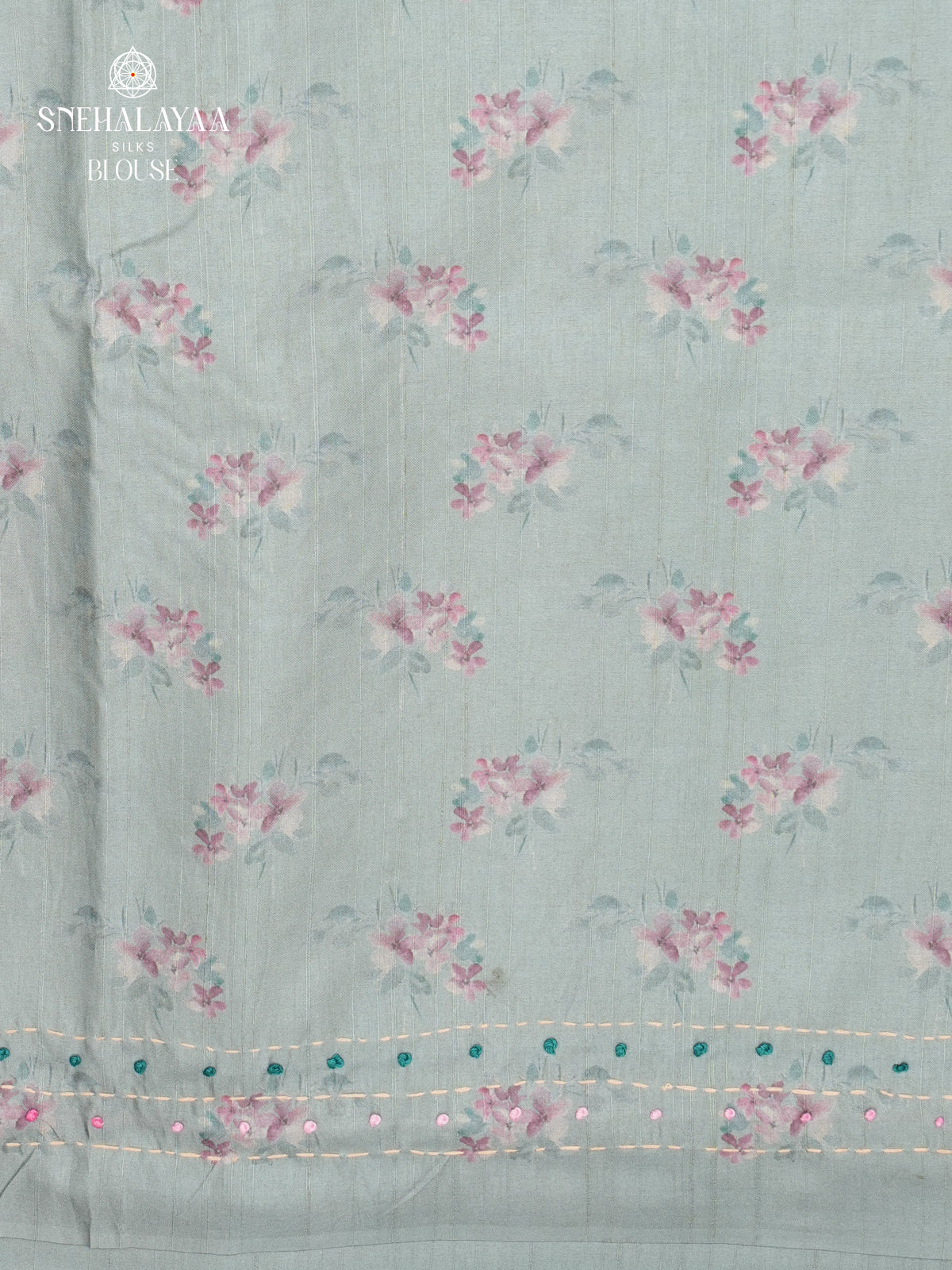 Pale Green Tussar Embroidery Saree