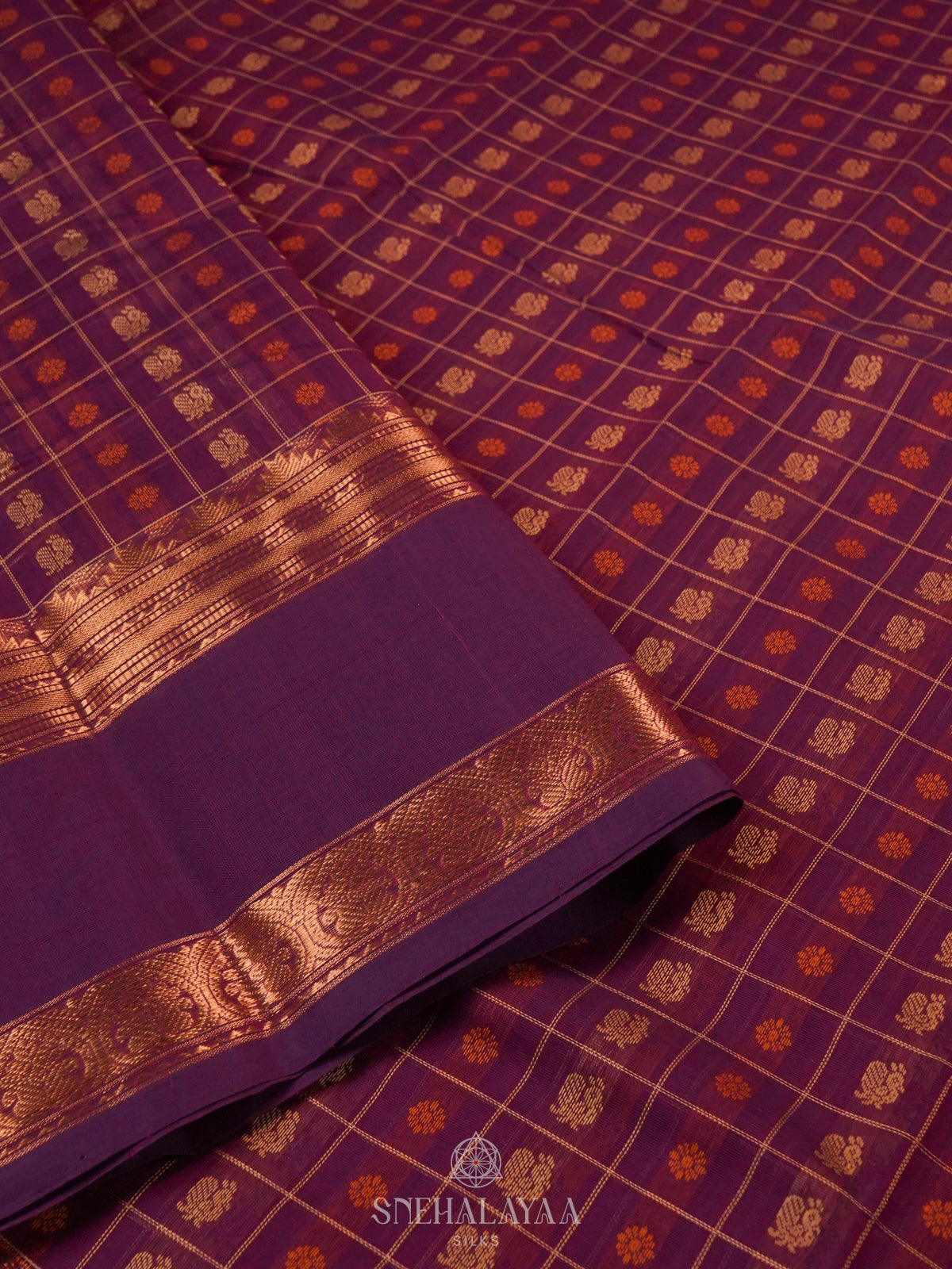 Purple Kanchi Cotton Saree