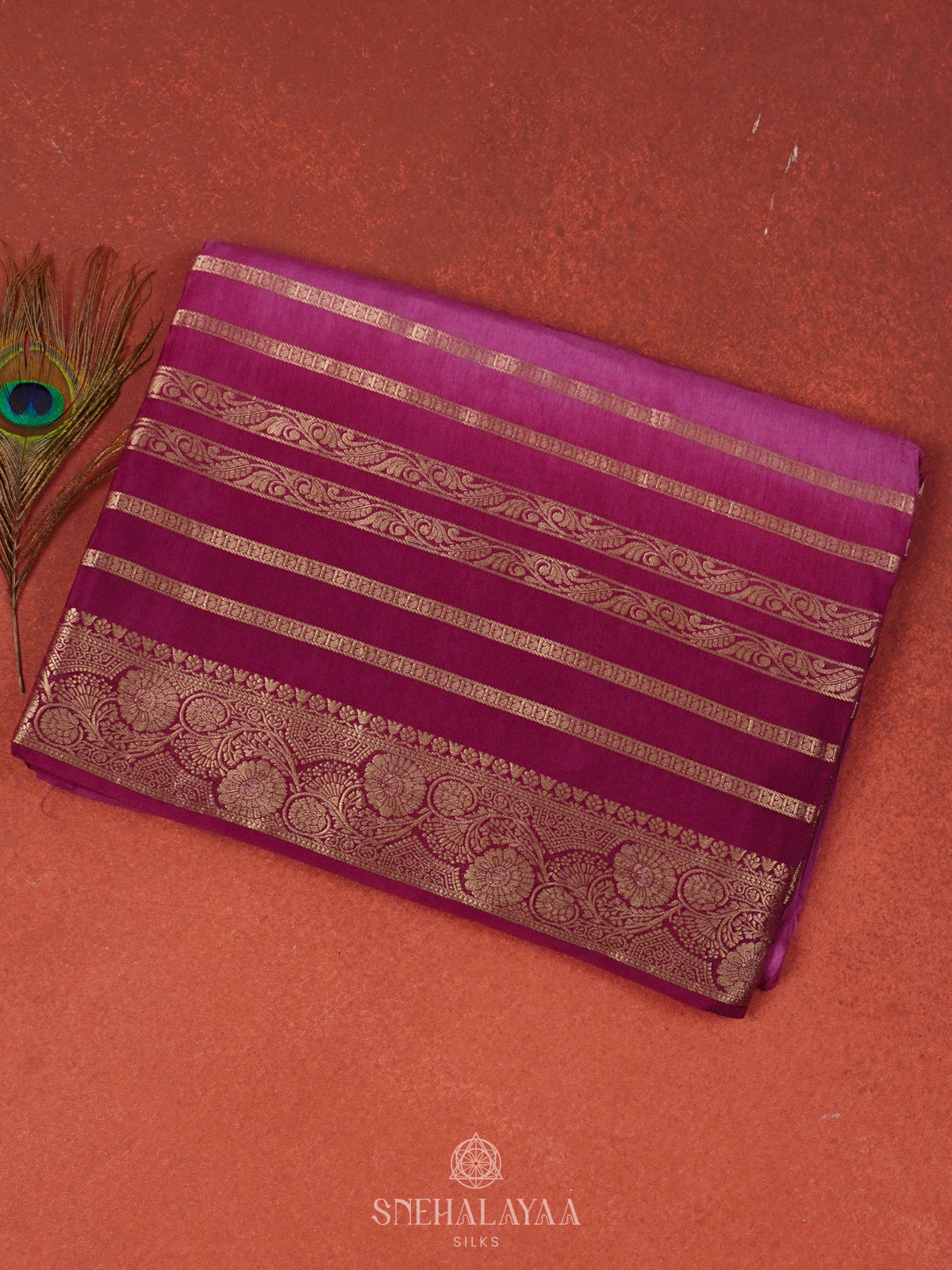 Raspberry Red Banaras Silk Saree