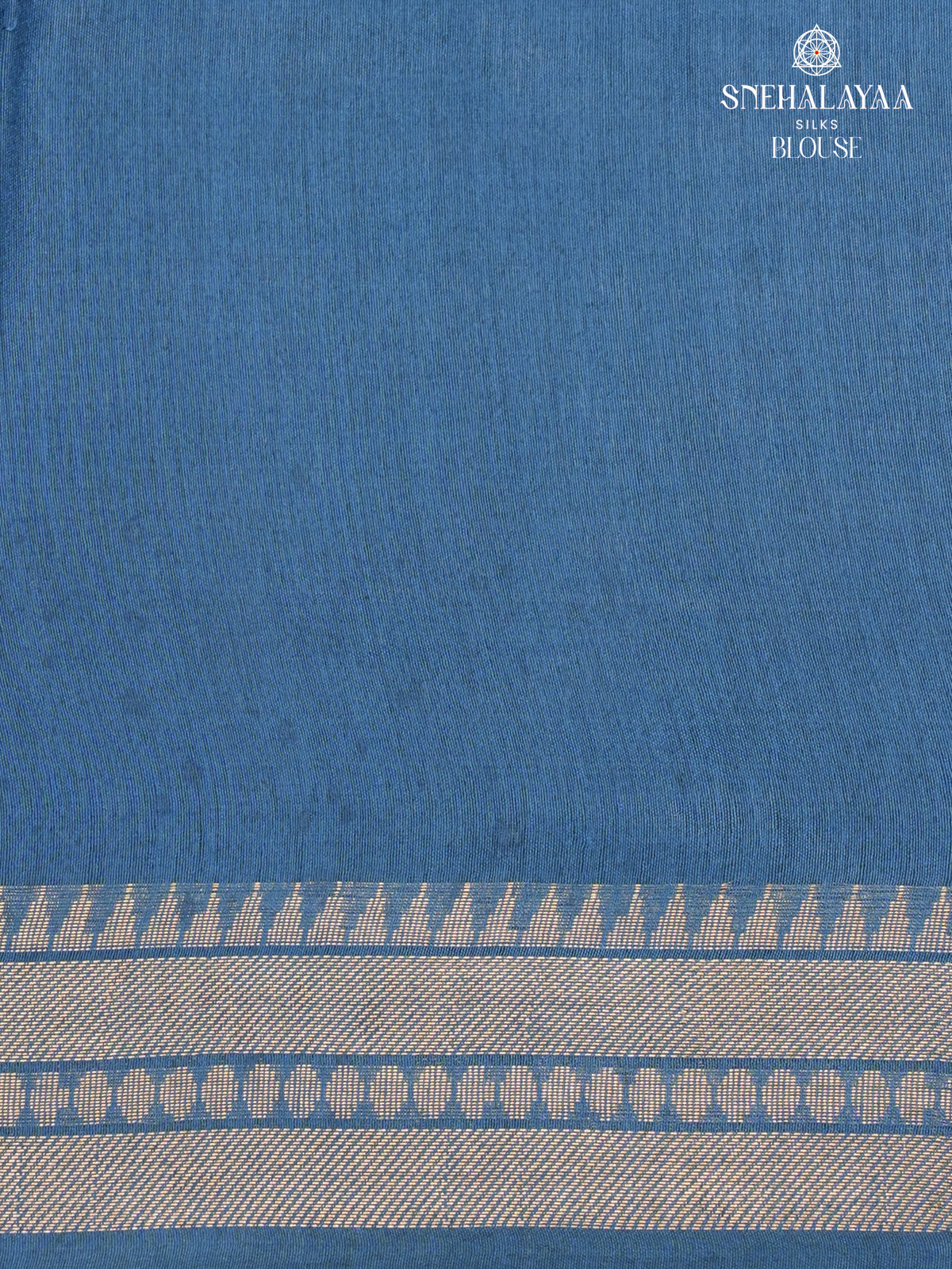 Teal Blue Bamboo Silk Saree