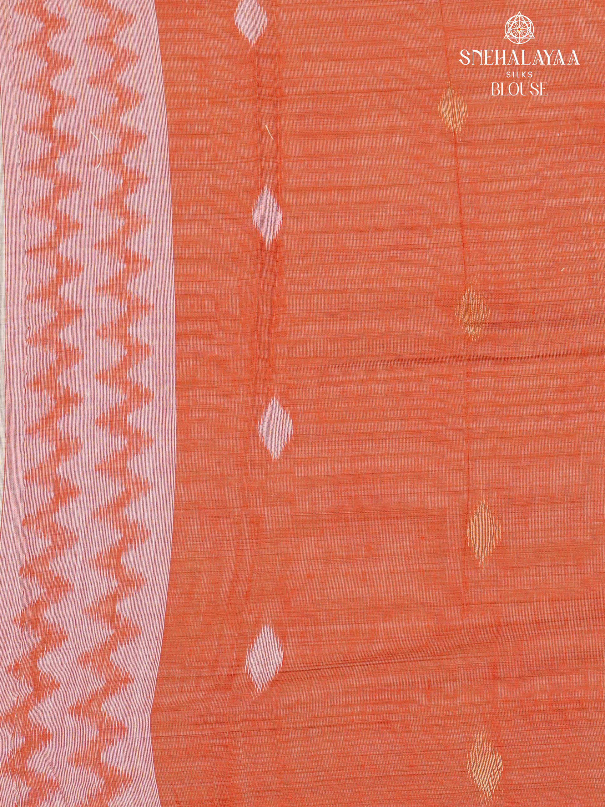 Off White Munga Cotton Saree