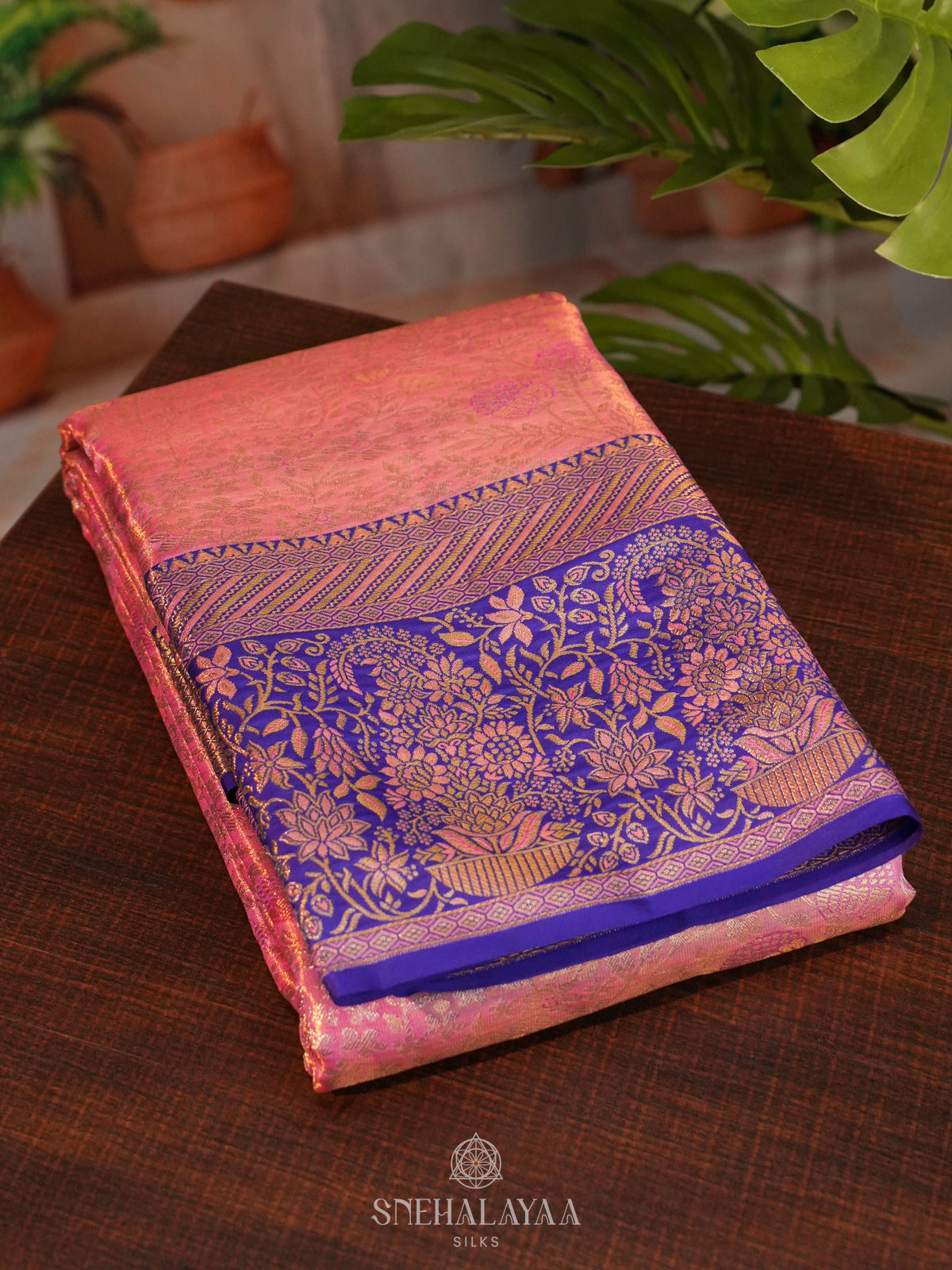 Pink Kanjivaram Silk Saree